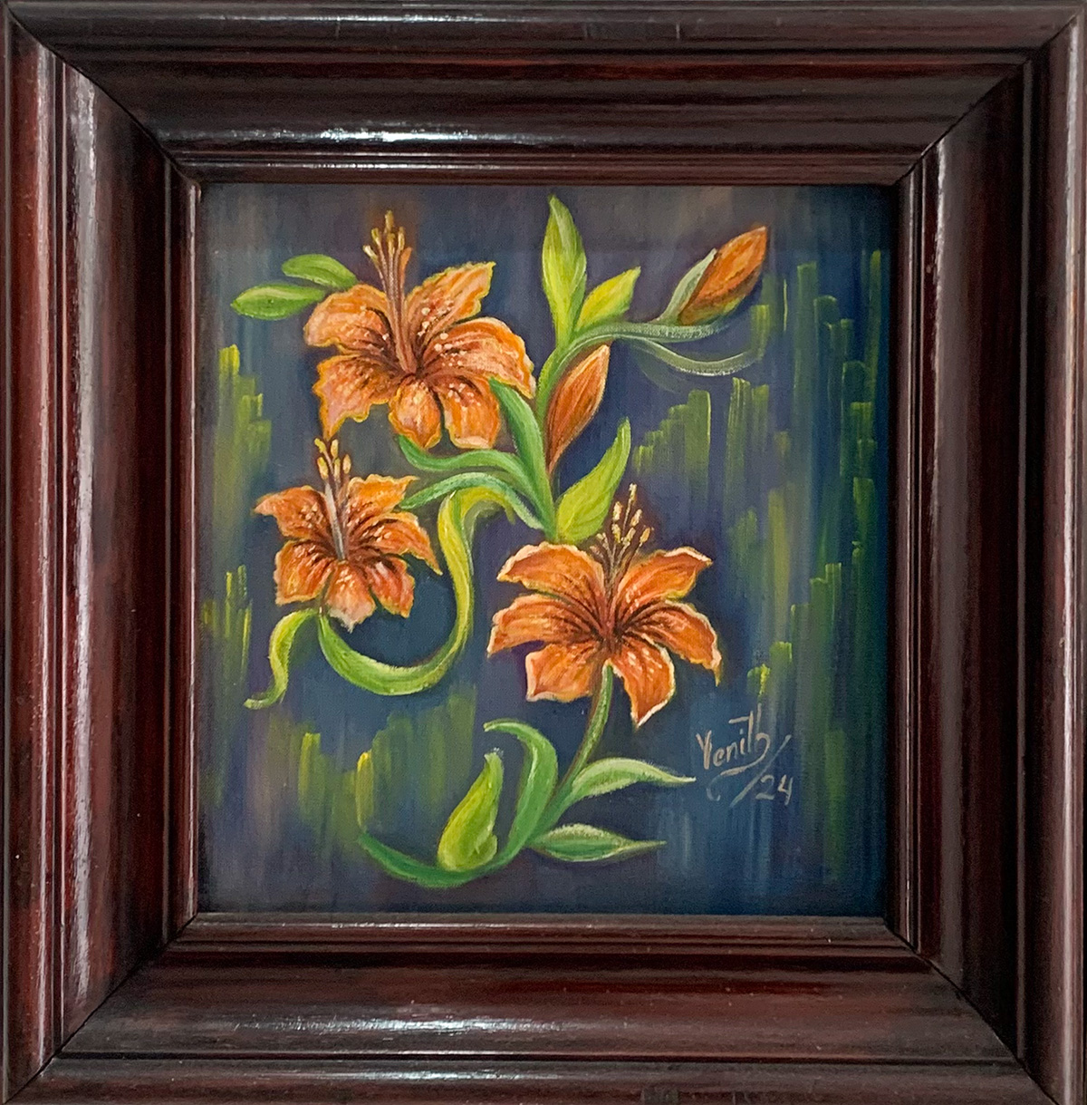 Pintura flores amarillas
