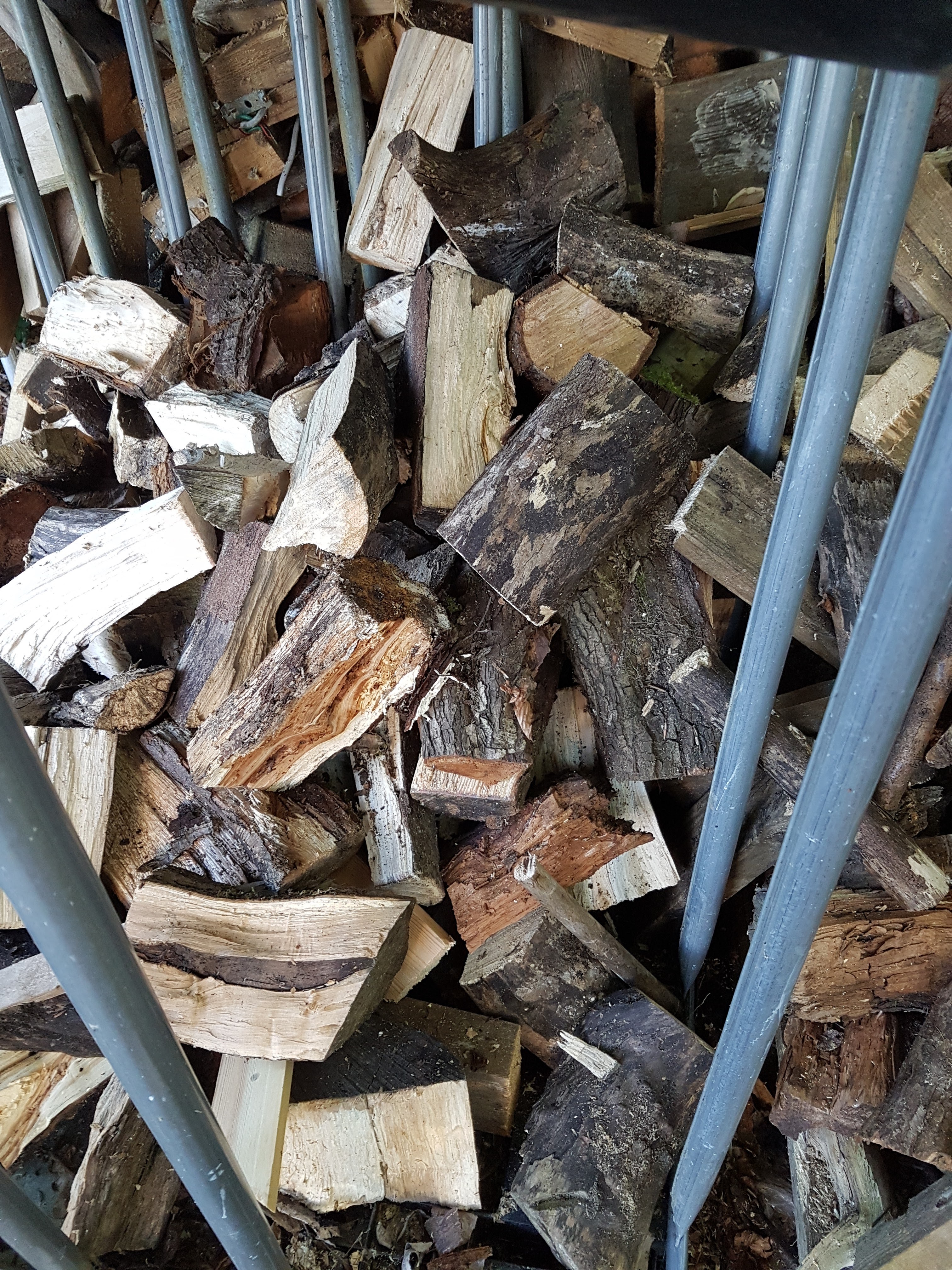 8" long split hardwood  firewood seasoned log