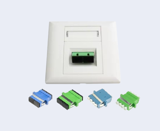 Fiber Indoor Plastic Faceplate Double Ports