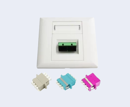 Fiber Indoor Plastic Faceplate Double Ports