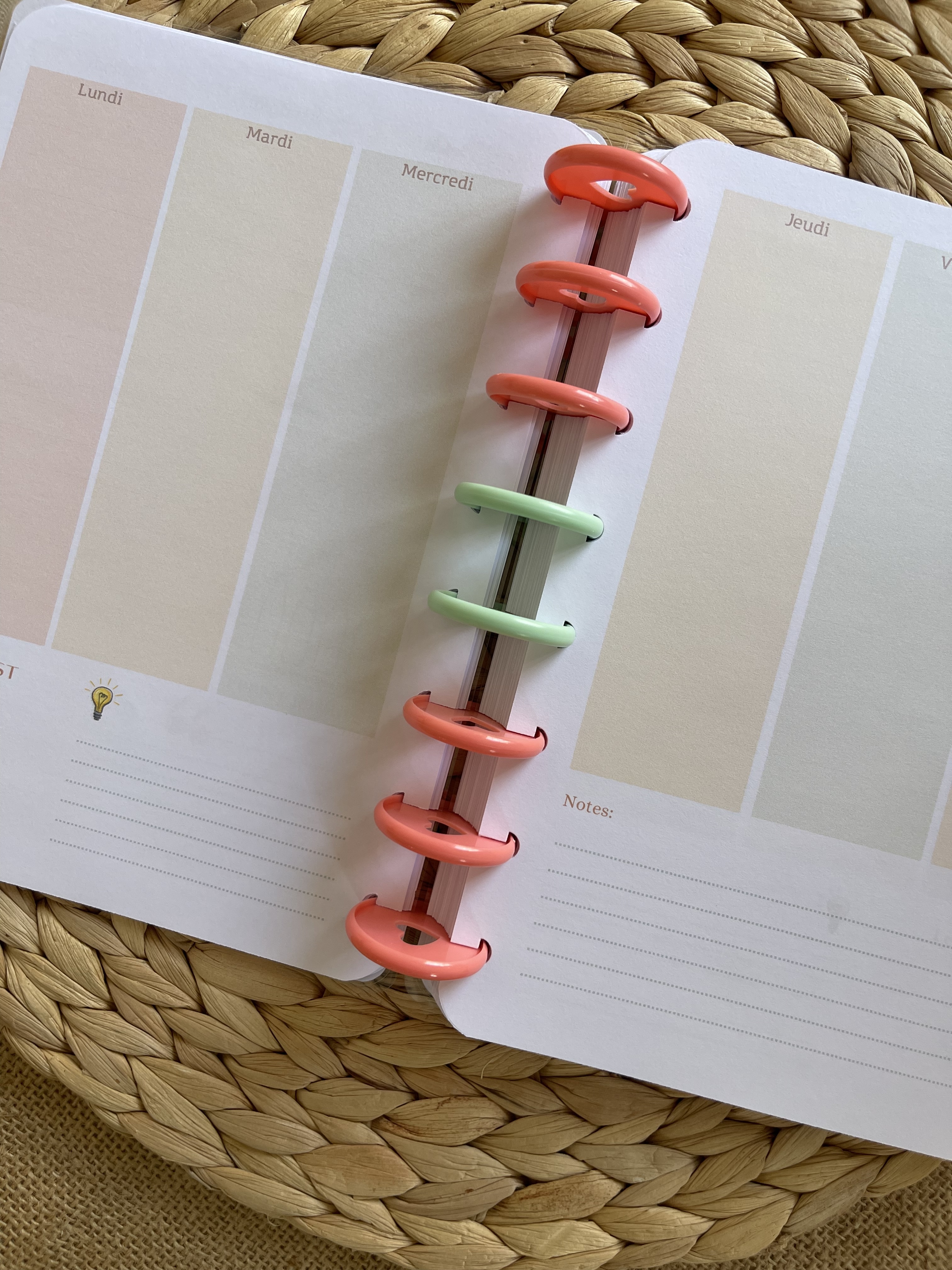 Agenda Visuel Colonnes - 2 reliures