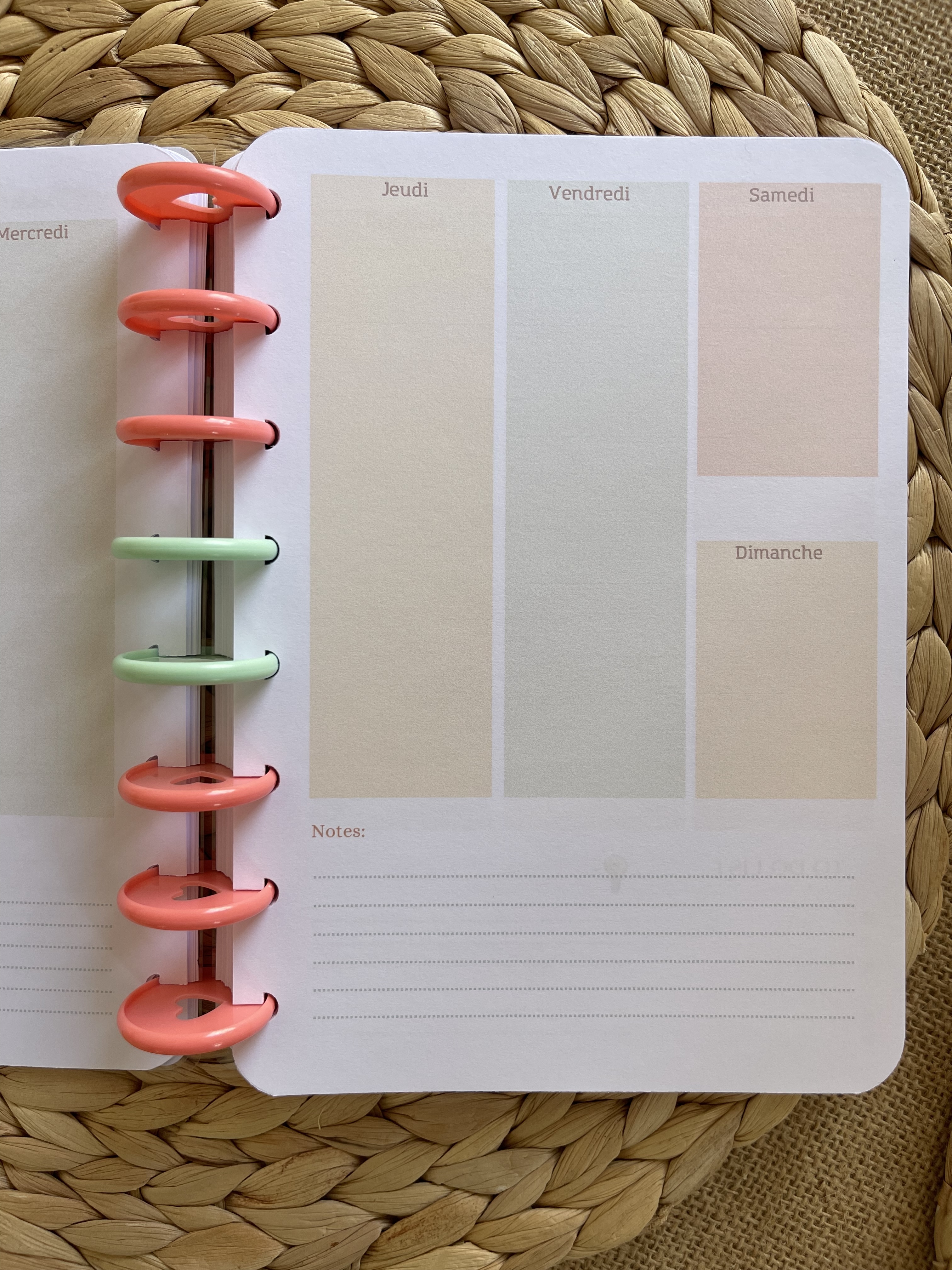 Agenda Visuel Colonnes - 2 reliures