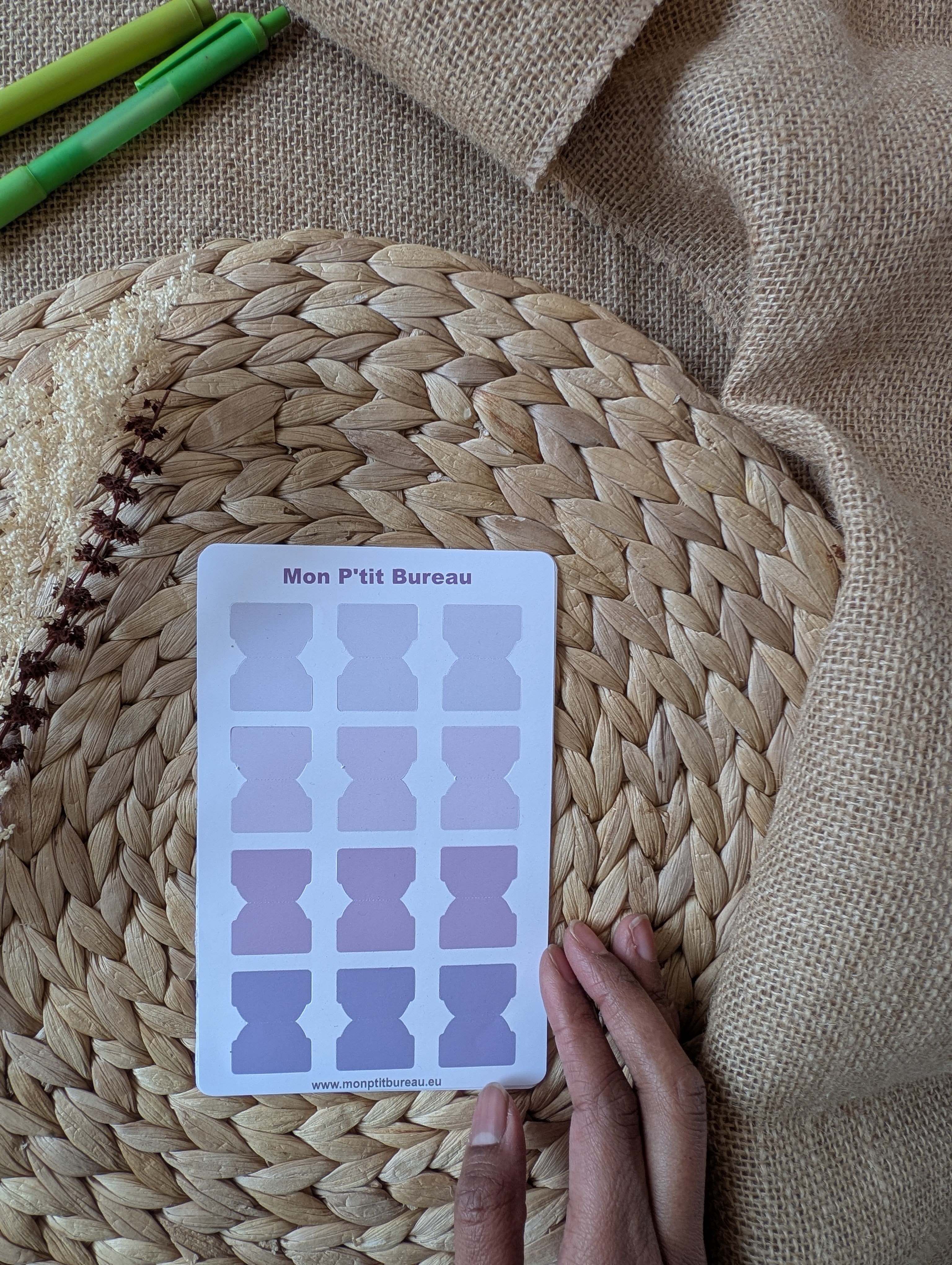 Onglet mensuel ou vierge