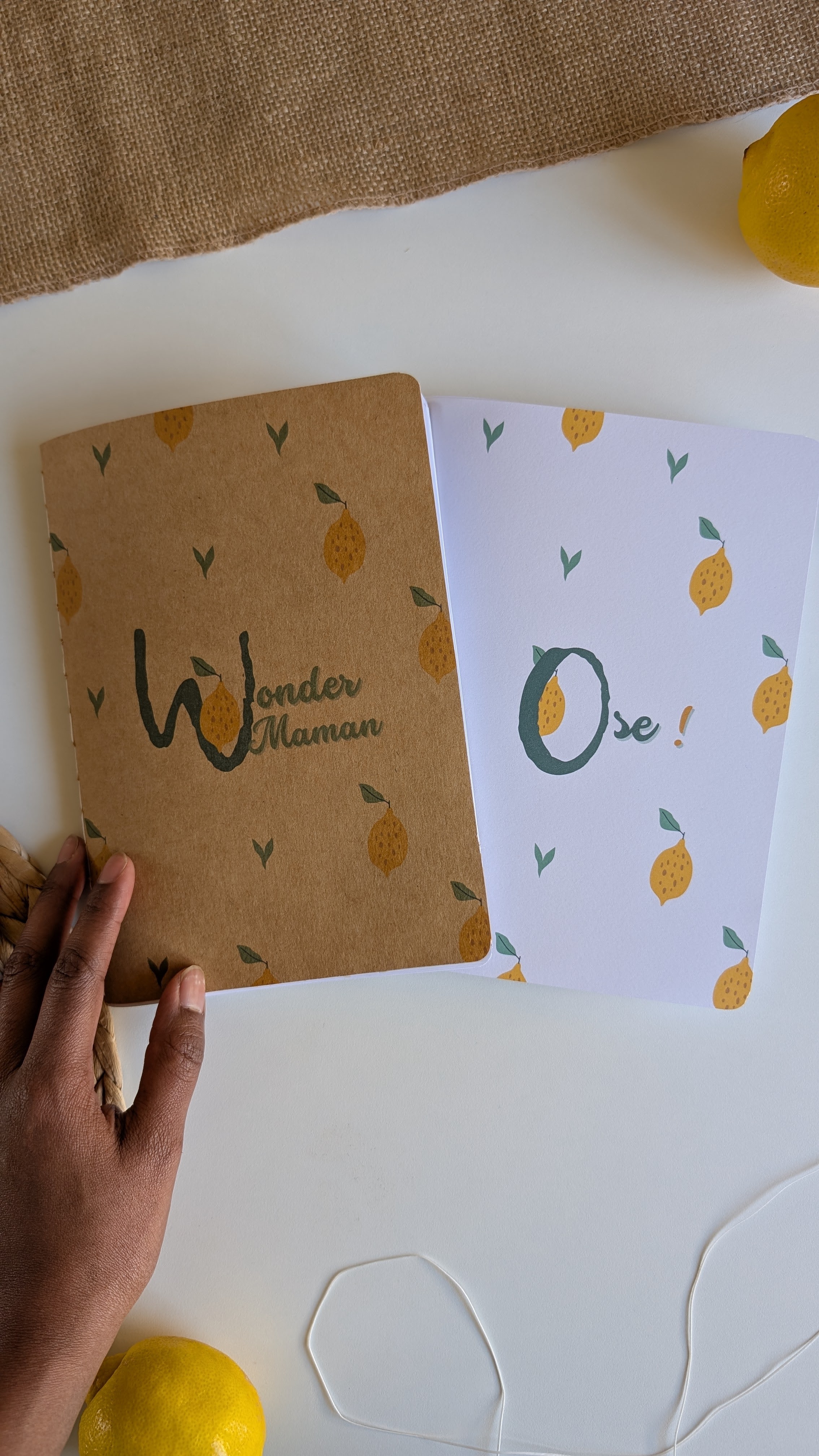 Lot de 2 Carnets 'Wonder Maman' et 'Ose'