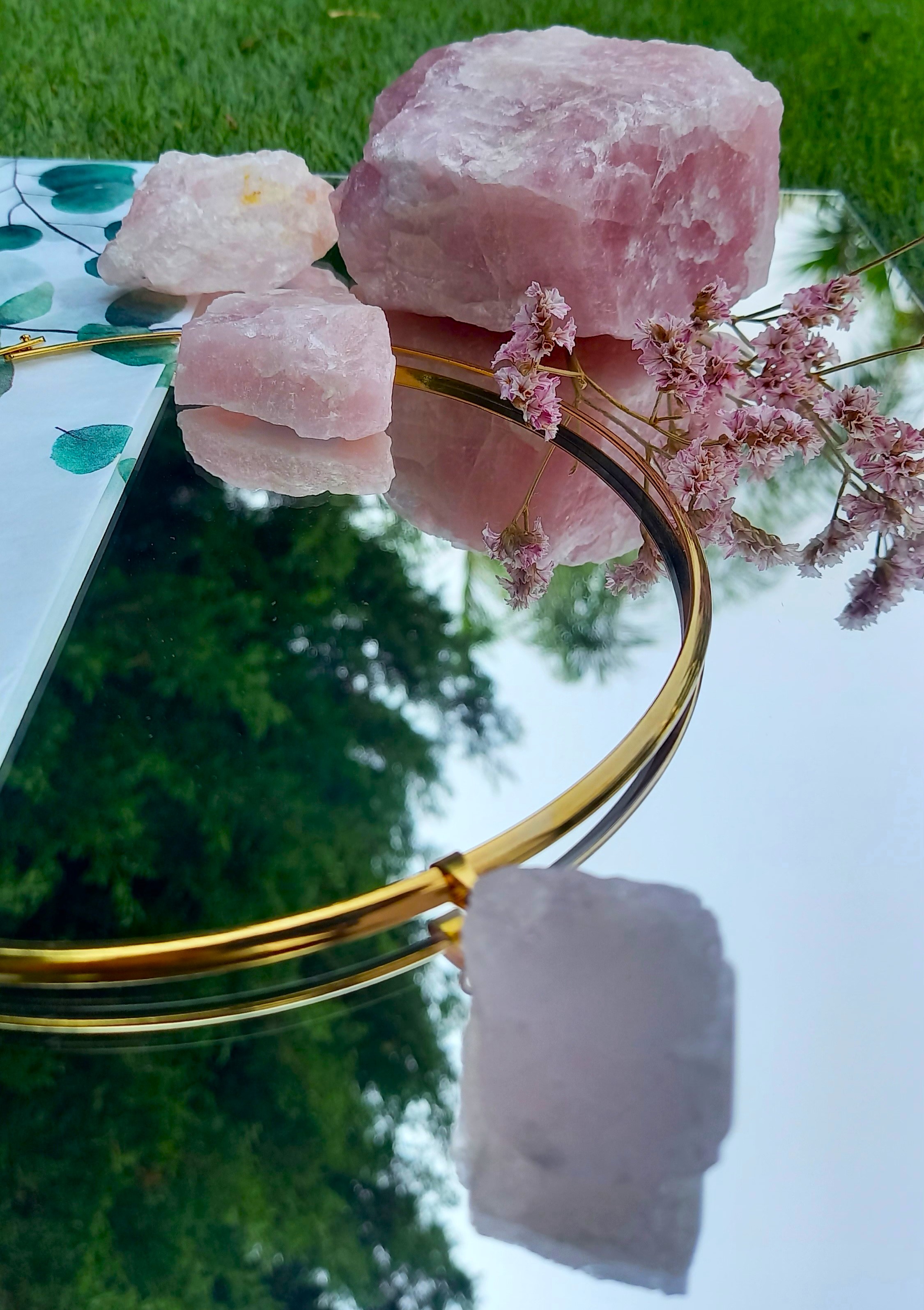 Collier - Pendentif en quartz rose