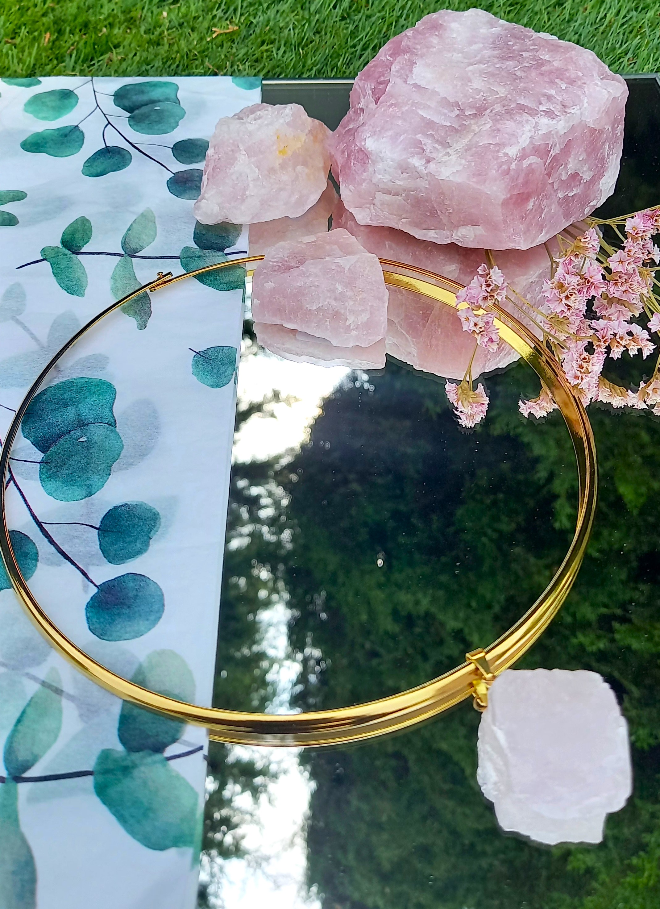 Collier - Pendentif en quartz rose