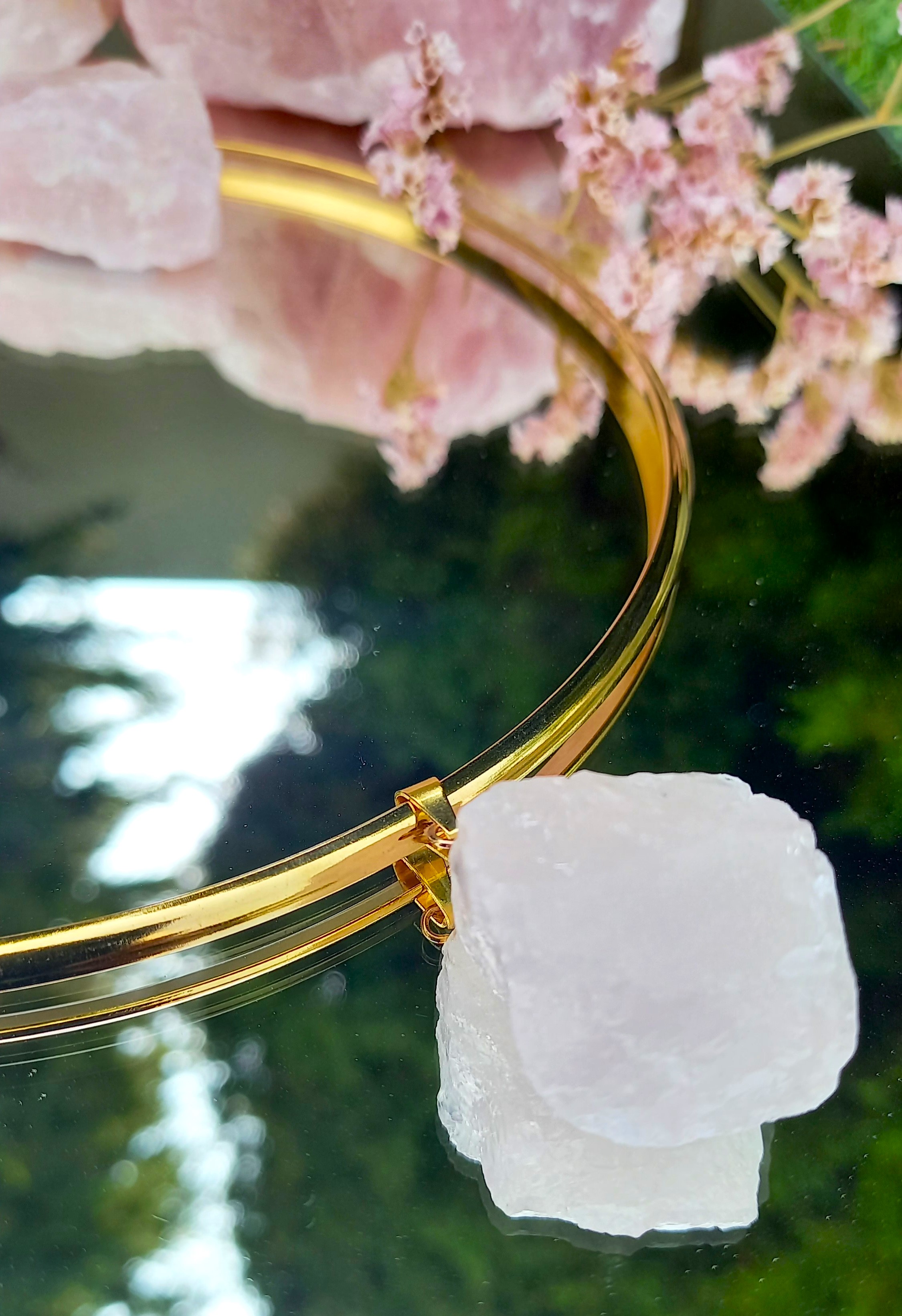 Collier - Pendentif en quartz rose