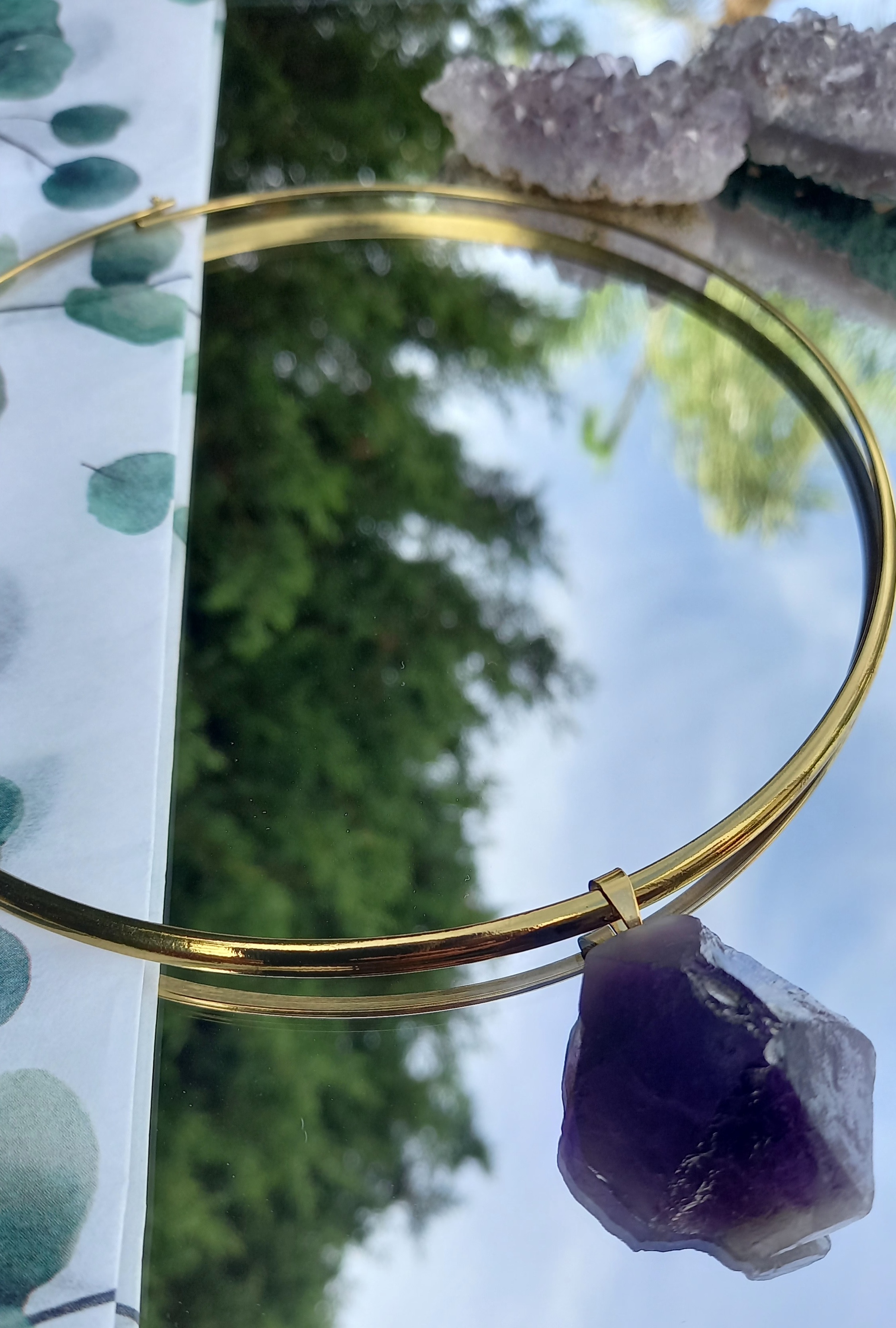 Choker with Amethyst Pendant