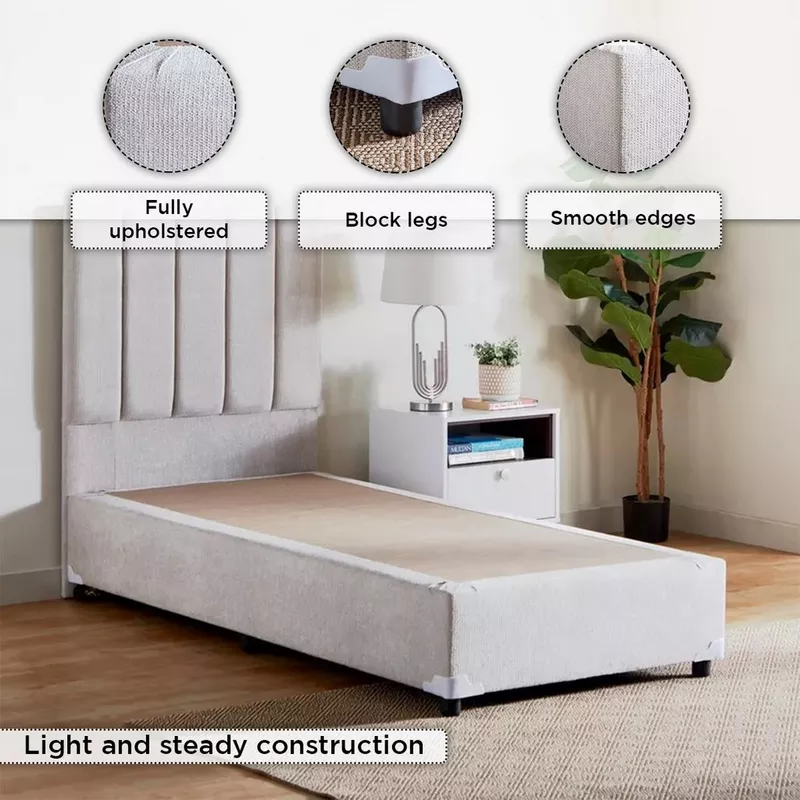 قاعدة سرير نفر واحد من آي بليس - قماش فاخر بحجم 200*90 سم