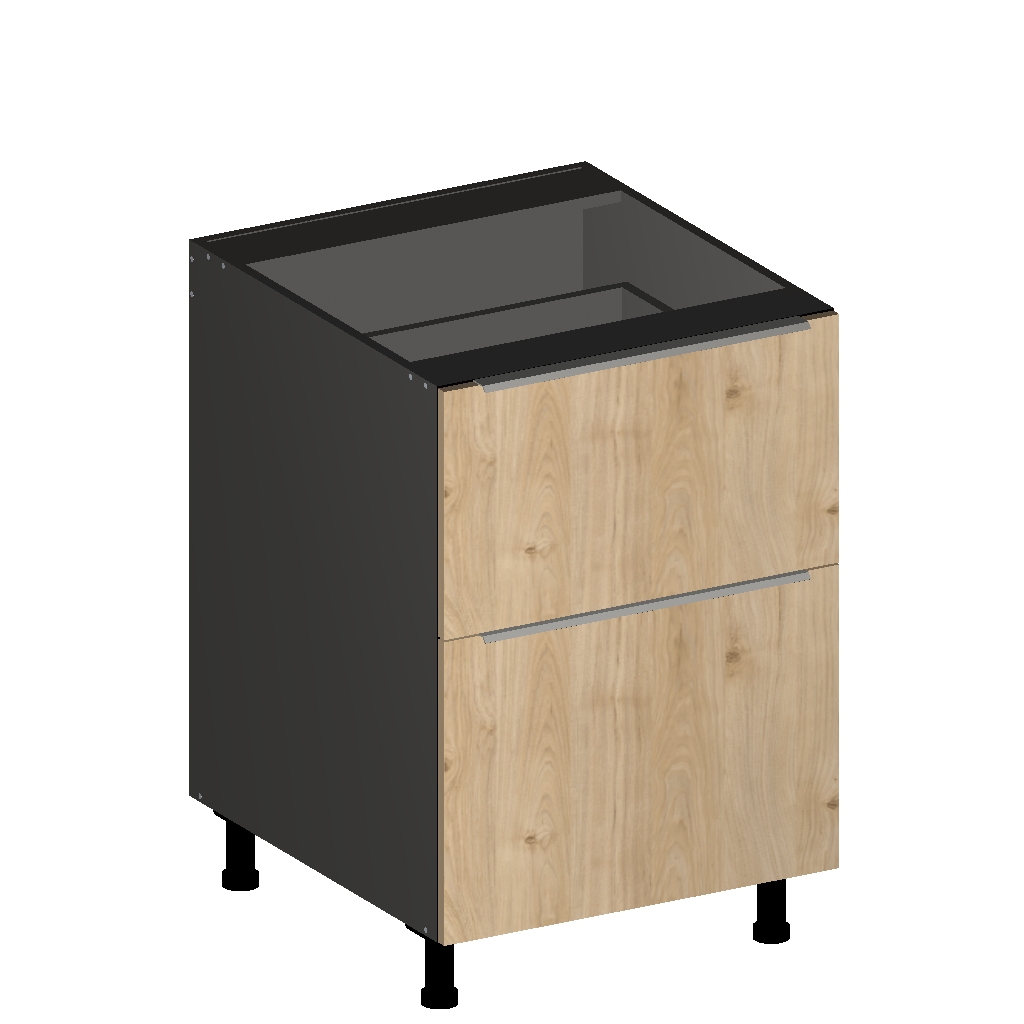 BASE CABINET WITH 2 DRAWER -  26 INCHES DEEP