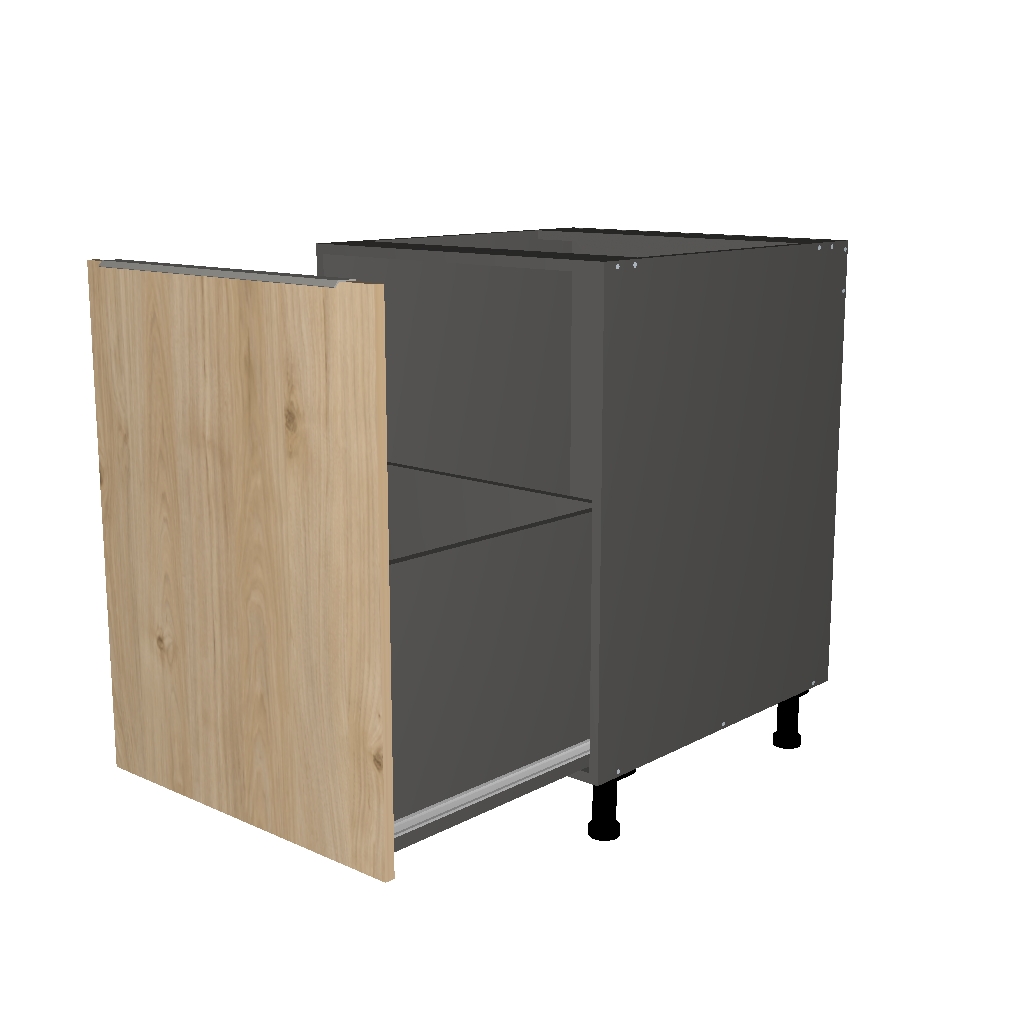 PULL-OUT TRASH CABINET WITH FULL HEIGHT DOOR  -  26 INCHES DEEP