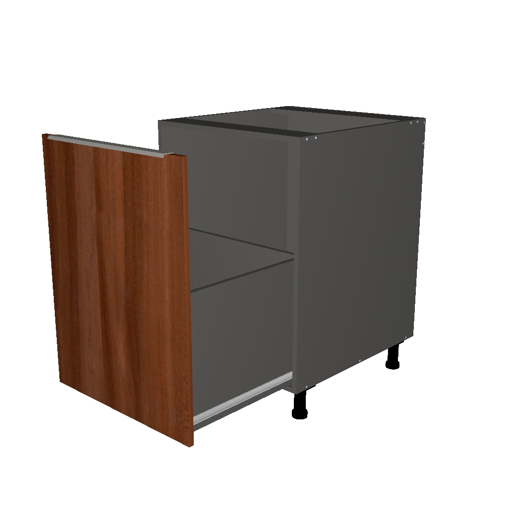 PULL-OUT TRASH CABINET WITH FULL HEIGHT DOOR  -  26 INCHES DEEP