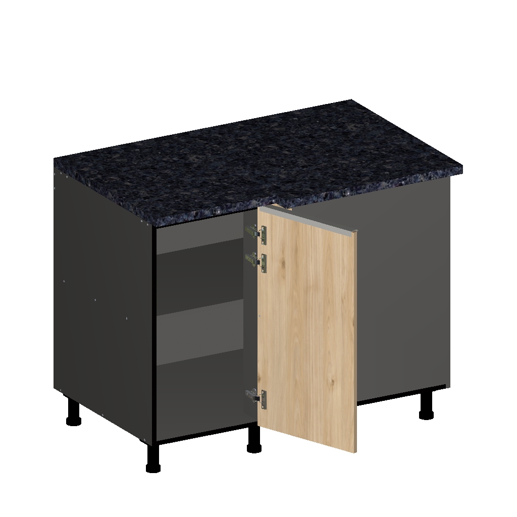 CORNER CABINET WITH FULL HEIGHT DOOR  -  26 INCHES DEEP