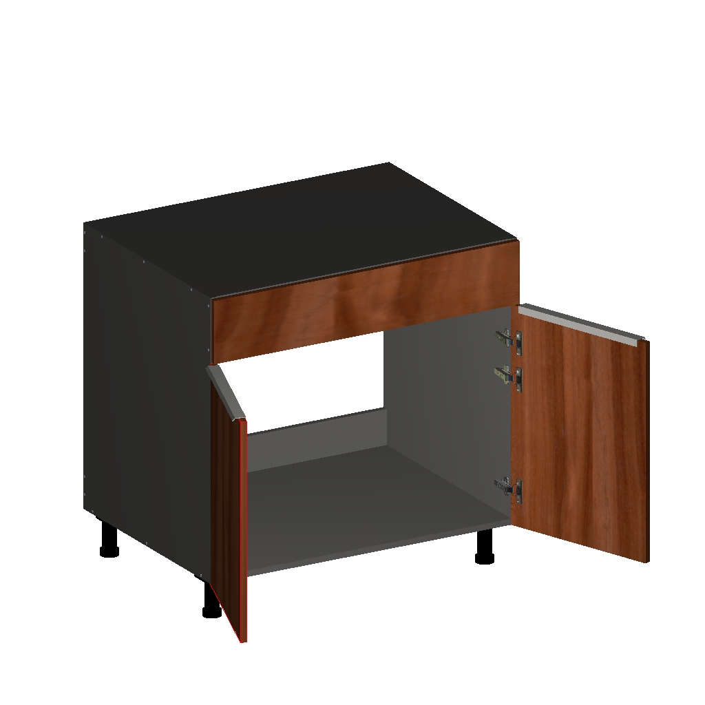 SINK BASE CABINET WITH FALSE FACE 2 DOOR  -  26 INCHES DEEP