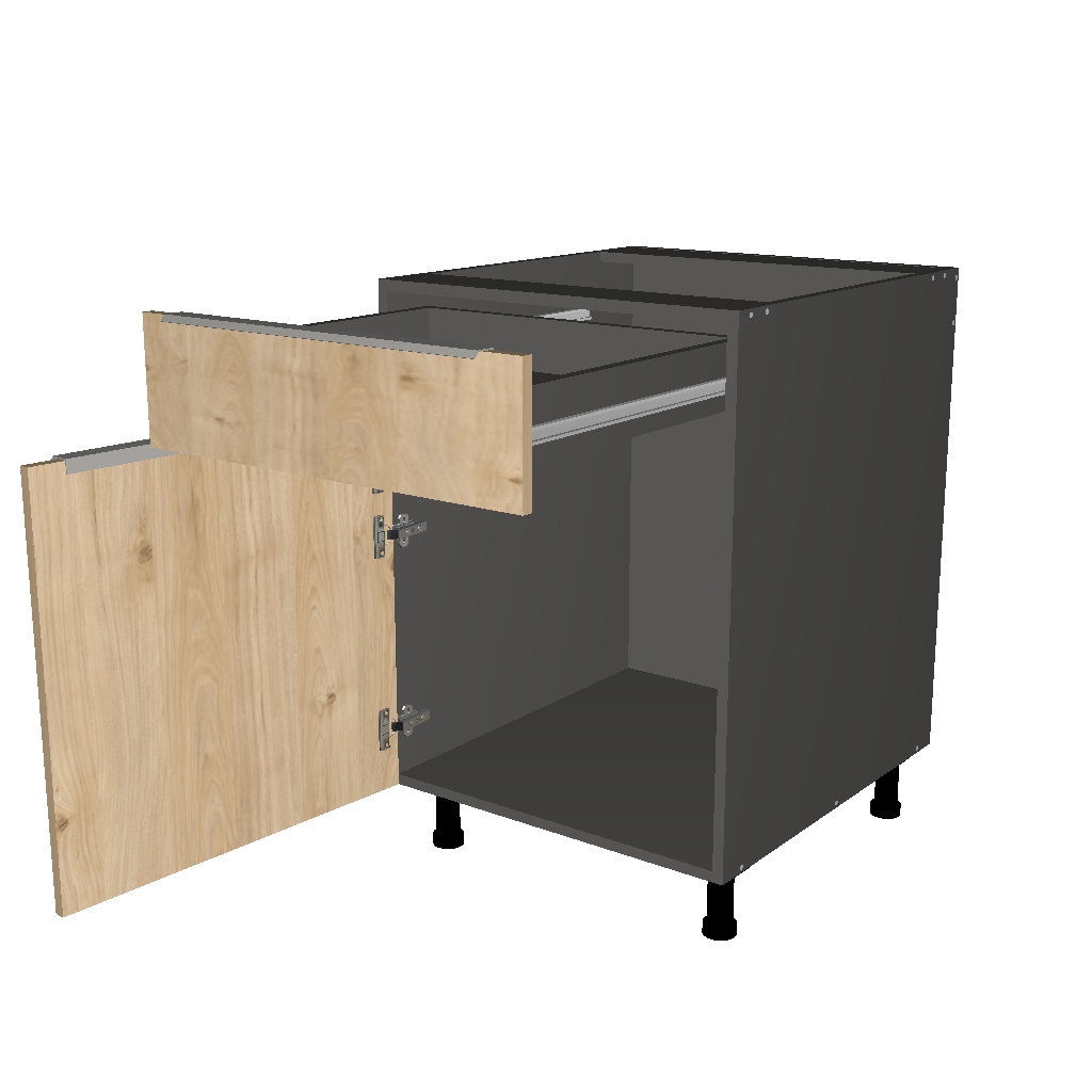 BASE CABINET WITH 1 TOP DRAWER 1 DOOR -  26 INCHES DEEP