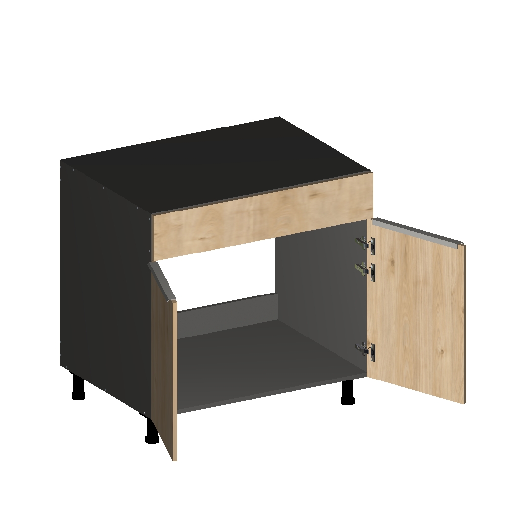 SINK BASE CABINET WITH FALSE FACE 2 DOOR  -  26 INCHES DEEP