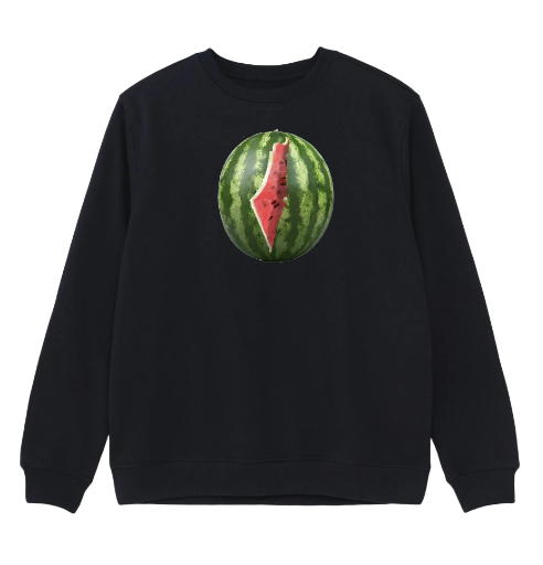 Sudadera negra con diseño de sandía