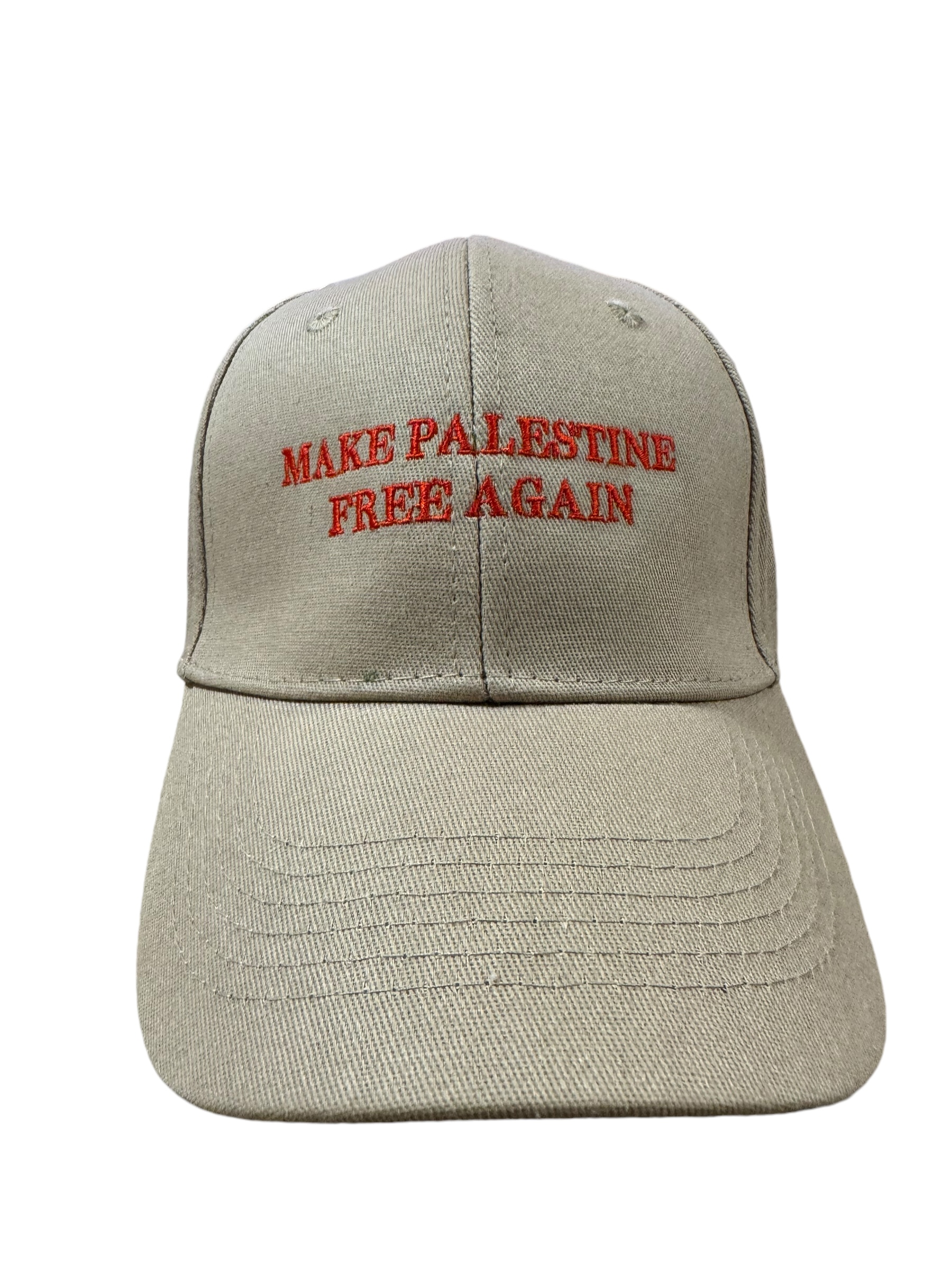 Make Palestine Free Again Gorra beige