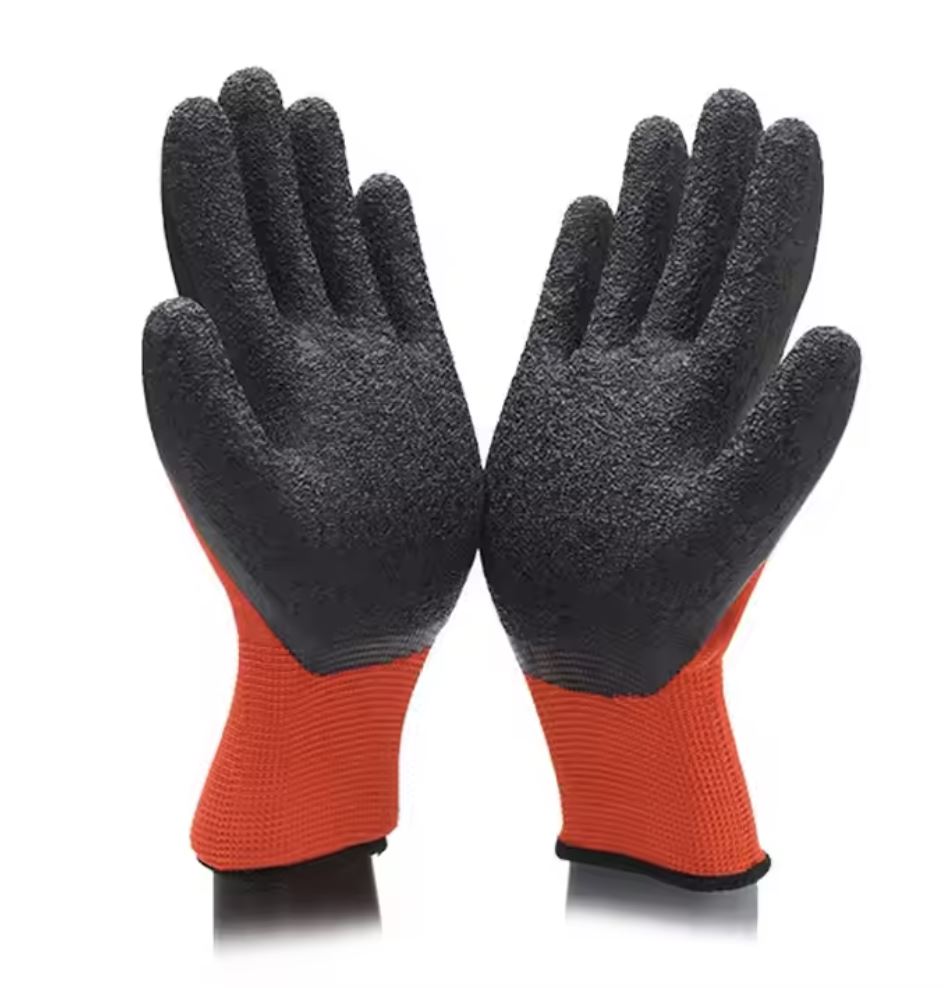 Red polyester lining black latex 