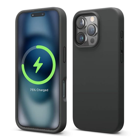 iPhone  Mobilskal Silikon Magnet - Svart