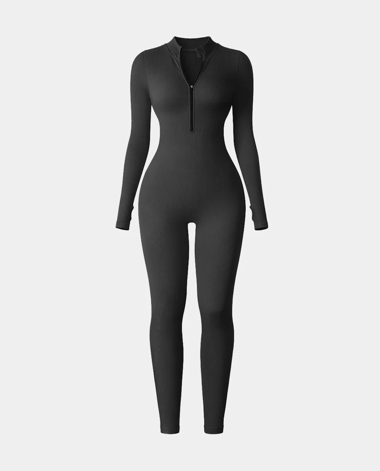 Long Sleeve Zipper Jumpsuit