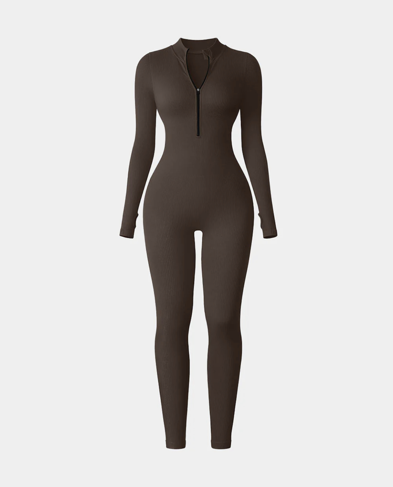 Long Sleeve Zipper Jumpsuit