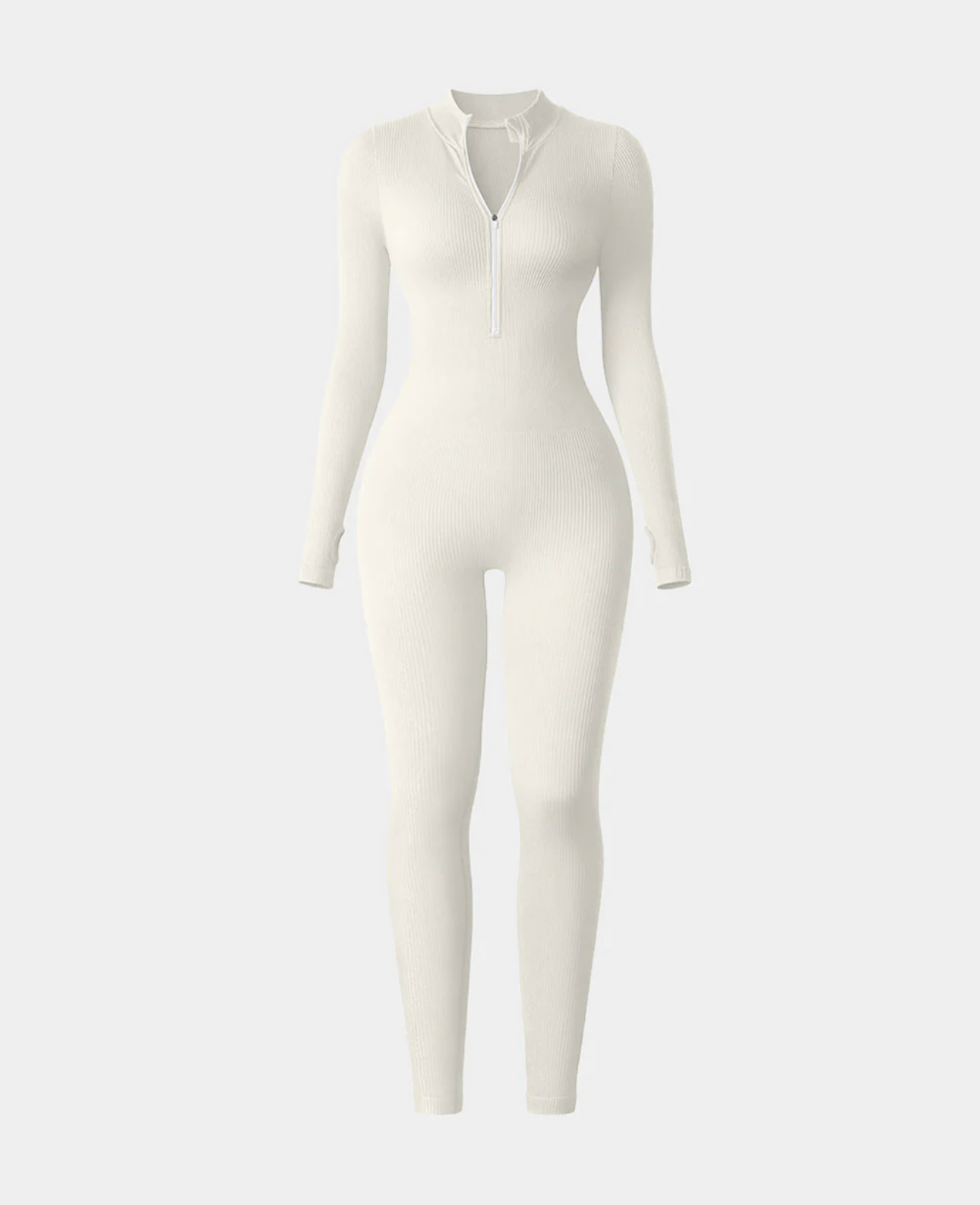 Long Sleeve Zipper Jumpsuit