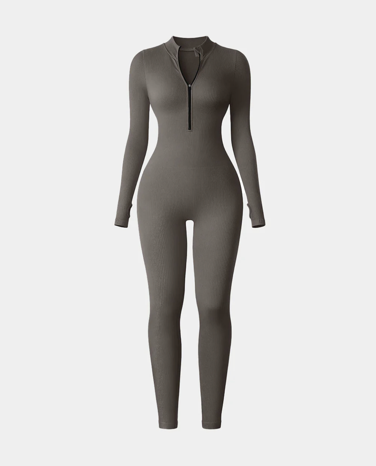 Long Sleeve Zipper Jumpsuit
