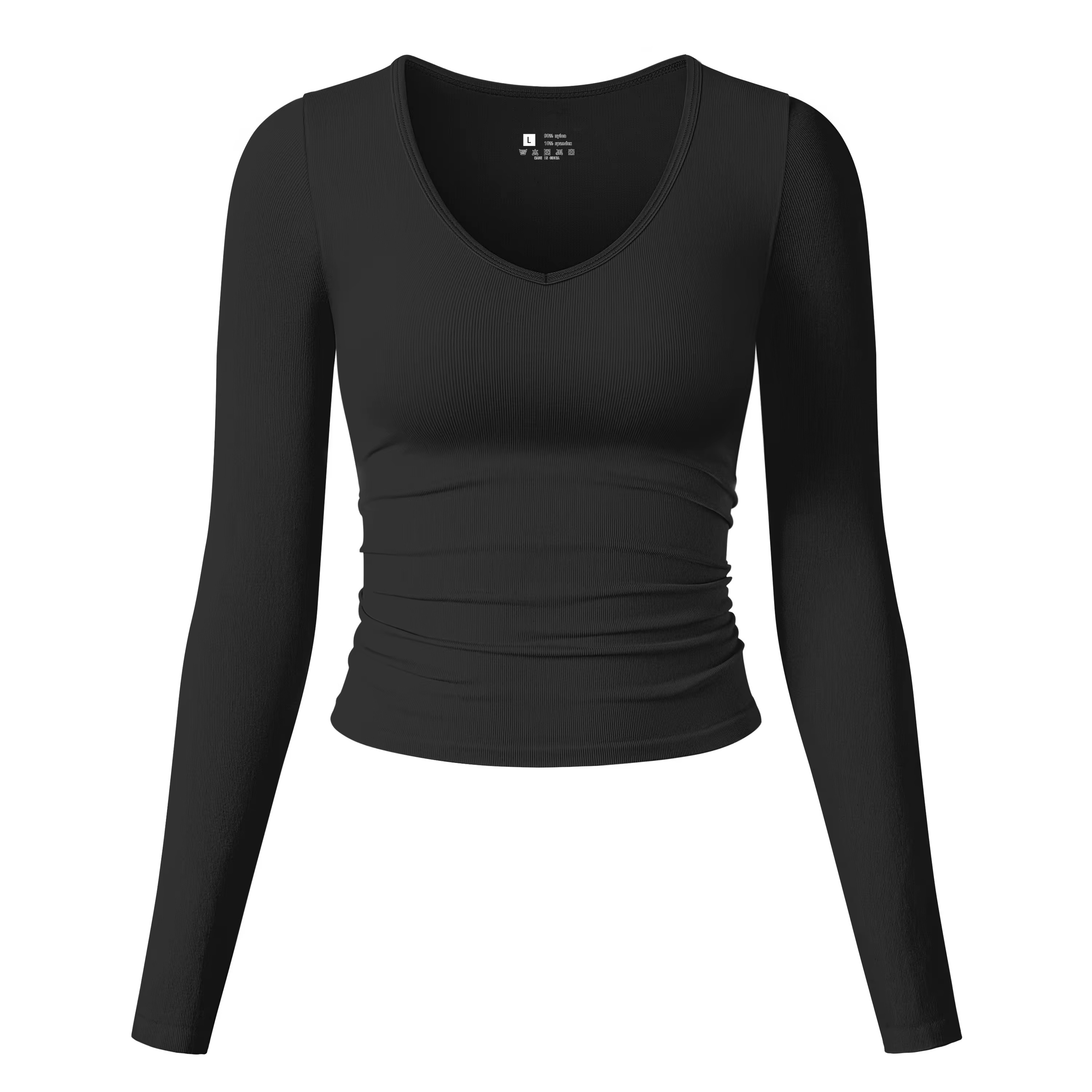 V Neck Long Sleeve T-shirt