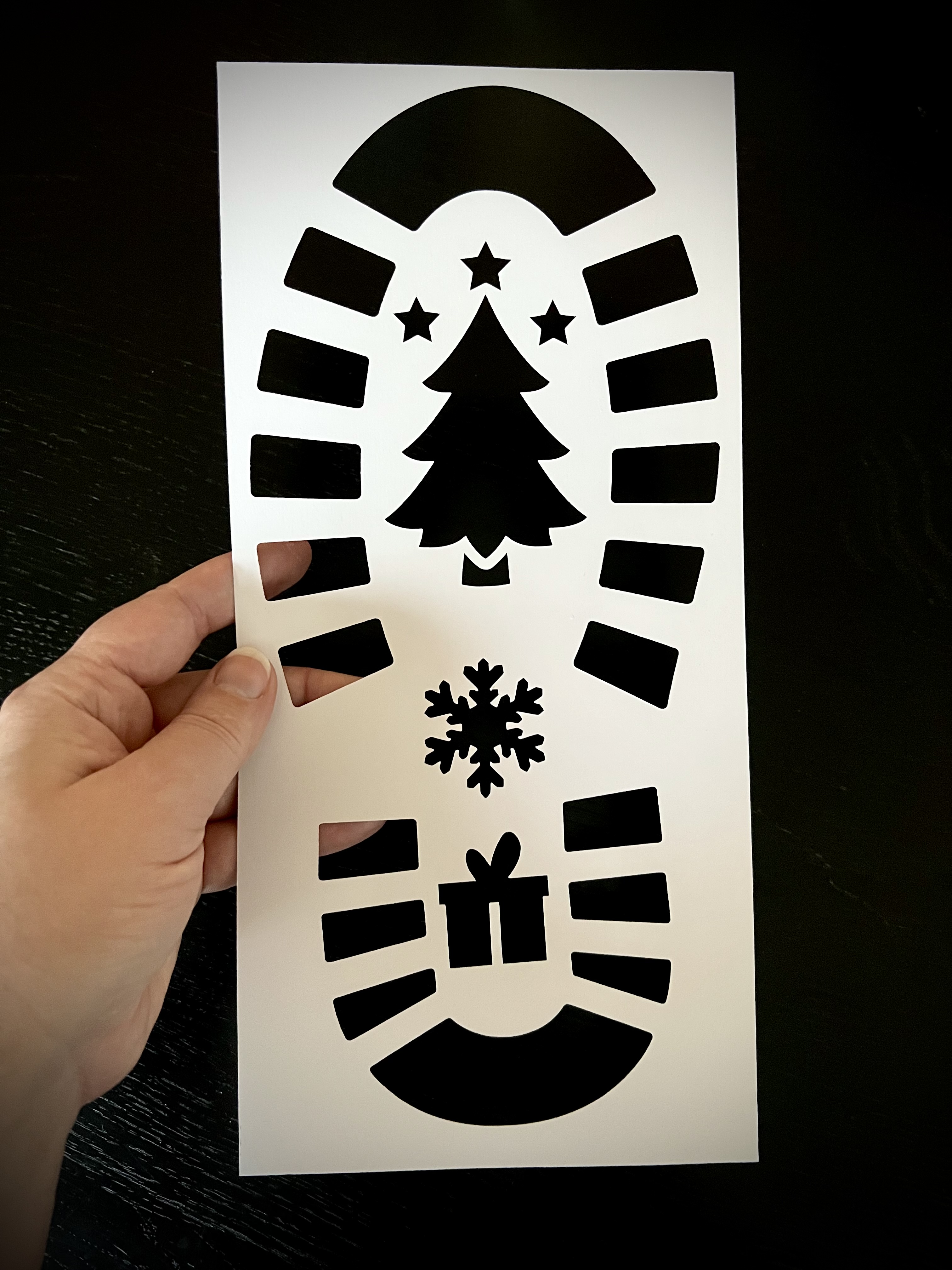 Kalėdų Senelio bato trafaretas