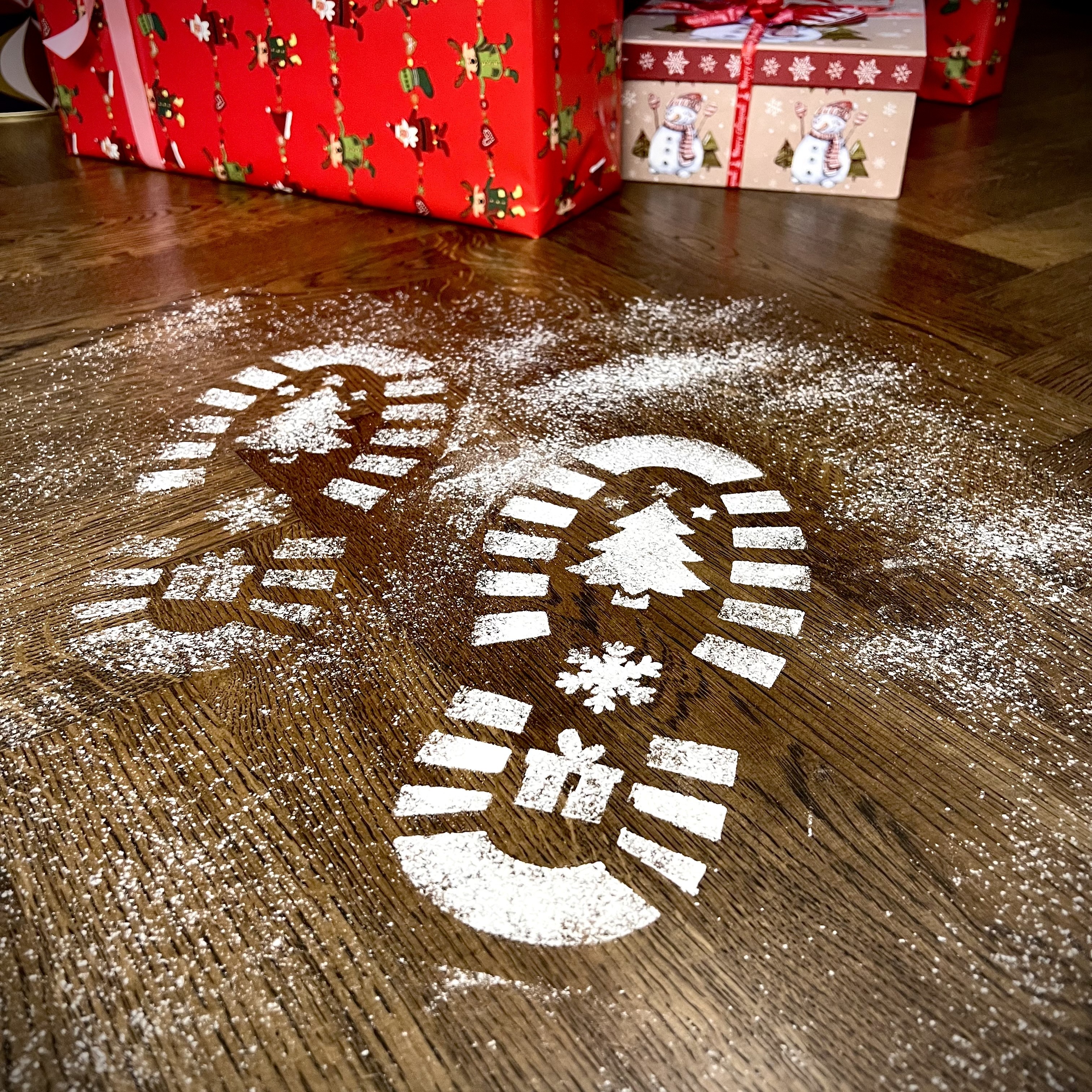 Kalėdų Senelio bato trafaretas