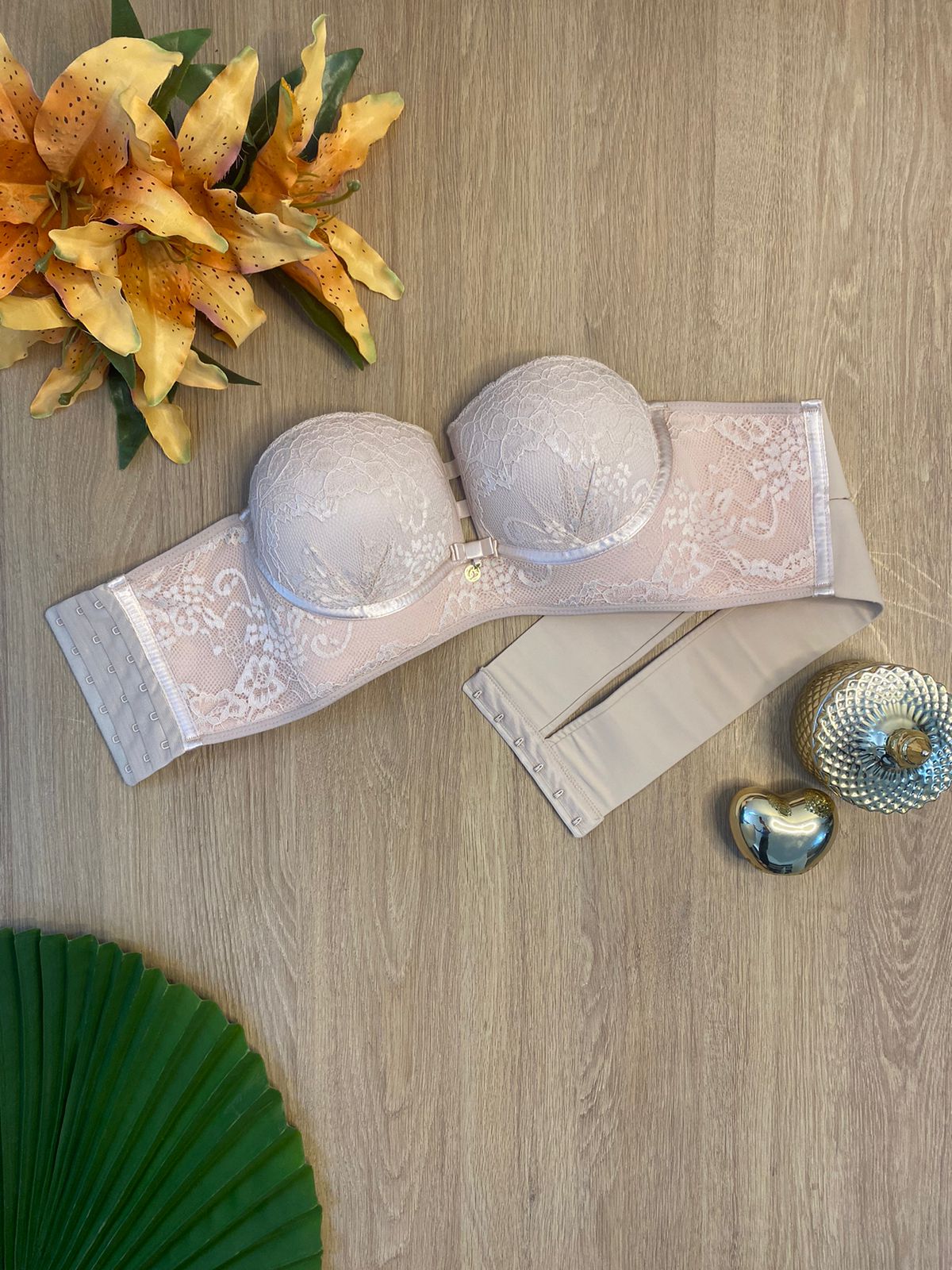 Sutiã Suki Tomara Caia Rendado com Base de Espuma, com Dois Elásticos nas Costas Ref: 1021