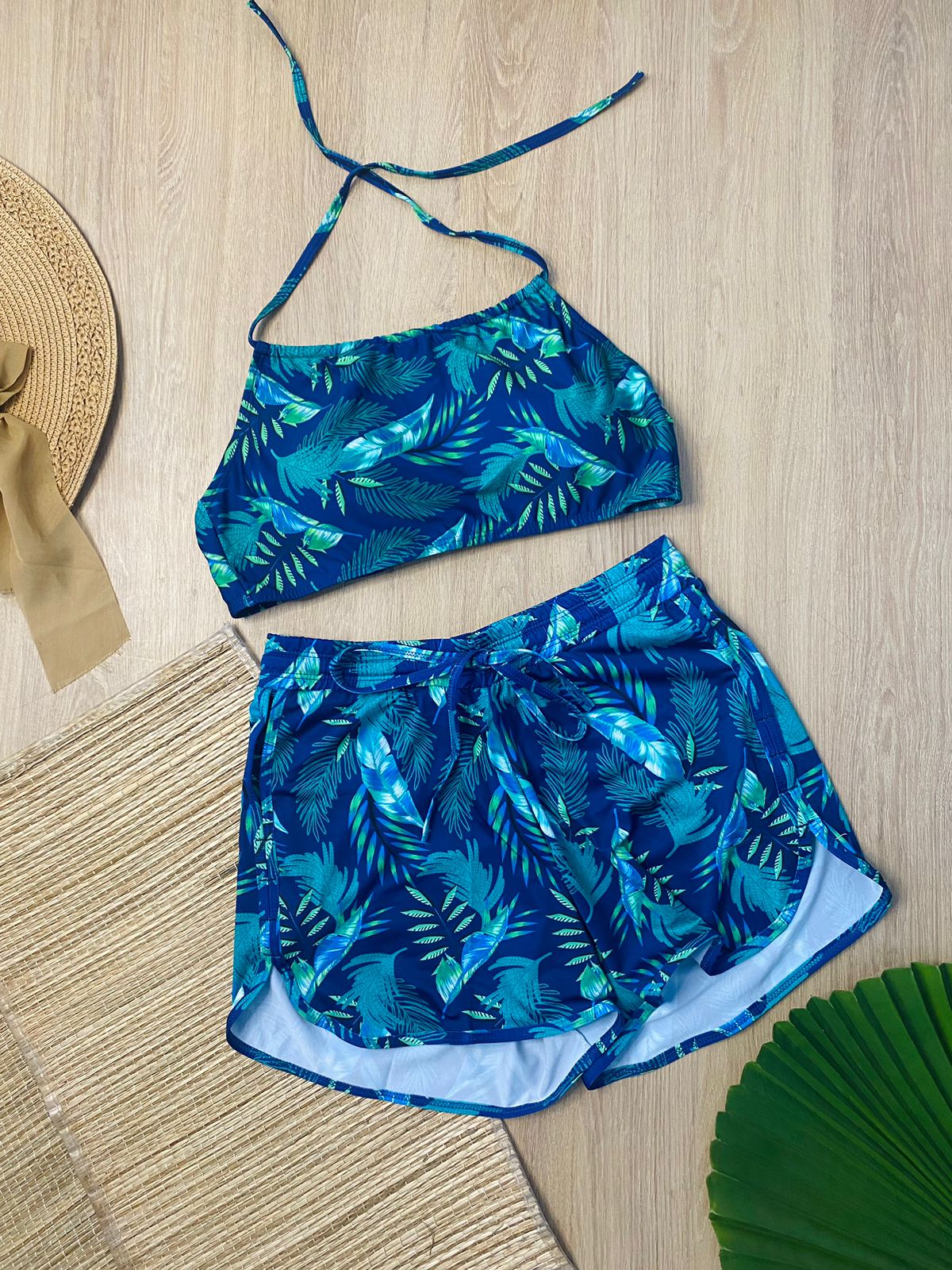 Conjunto fashion de biquíni com shorts Ref: 1014