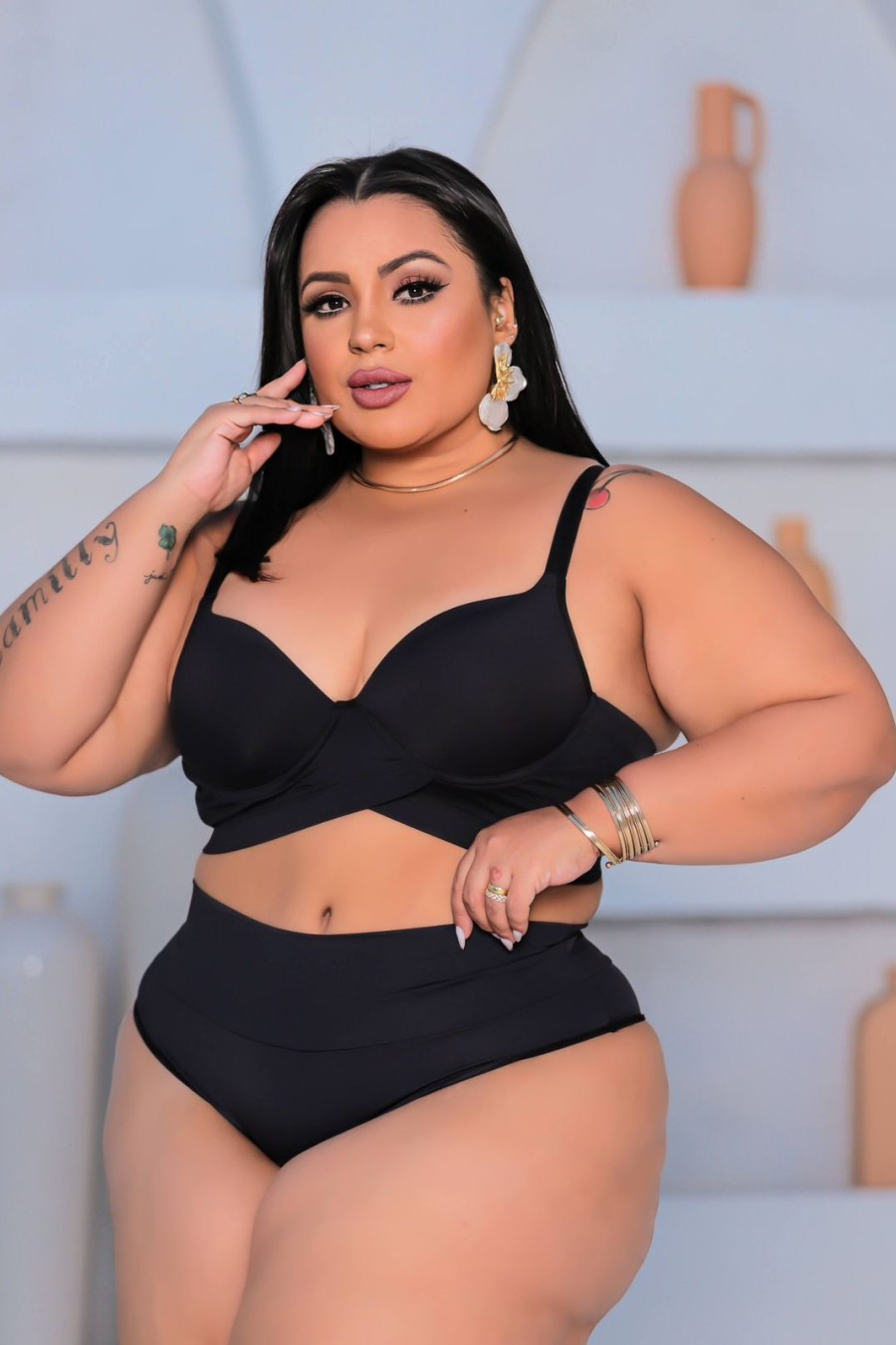 Calcinha Pala Alta Luna Dupla Plus Ref: 184