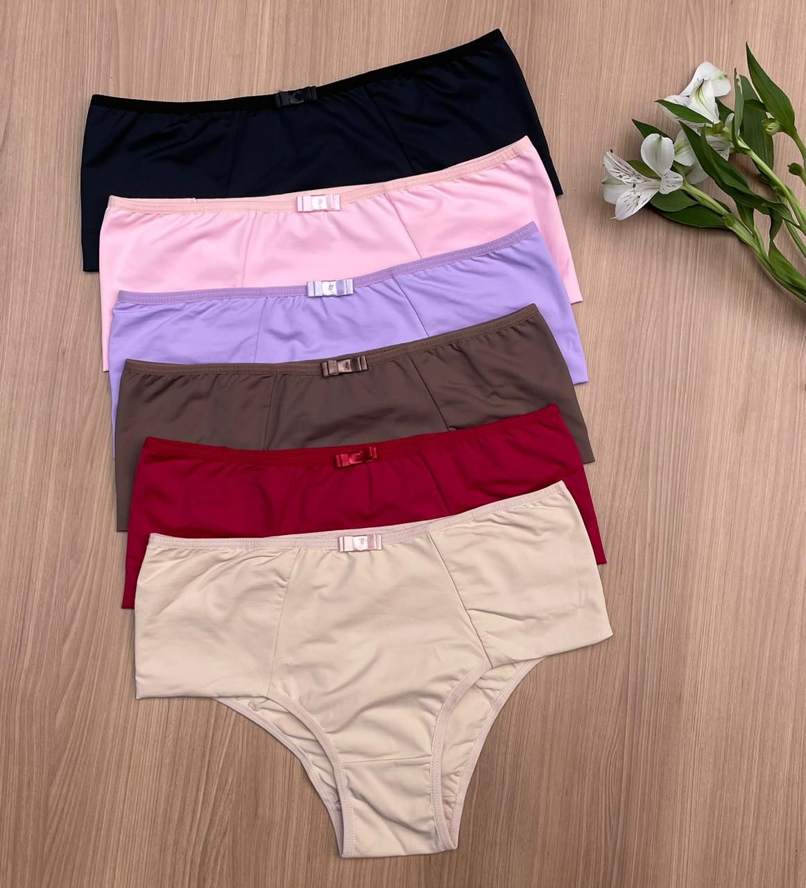 Calcinha básica cós alto Ref: 241