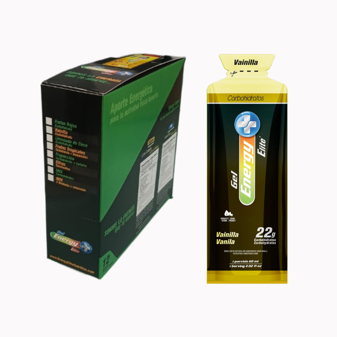 HIDROGEL CARBO 22 g SABOR VAINILLA - CAJA X 12 UNIDADES 