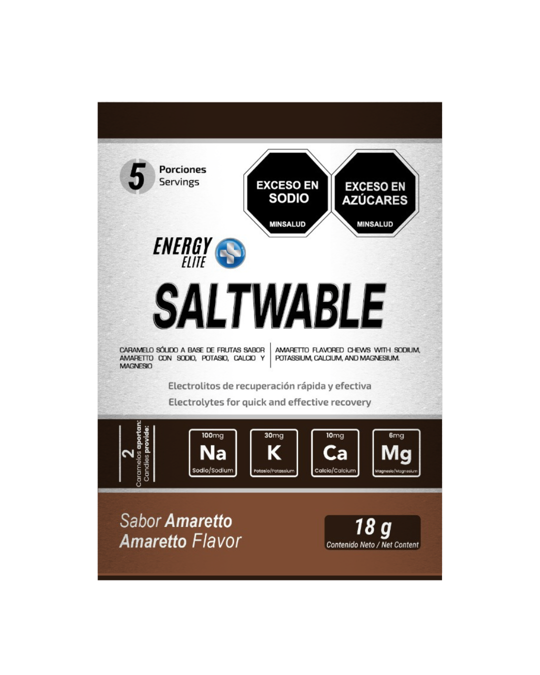 SALES MASTICABLES SALTWABLE BOLSA X 10 UNIDADES SABOR AMARETTO