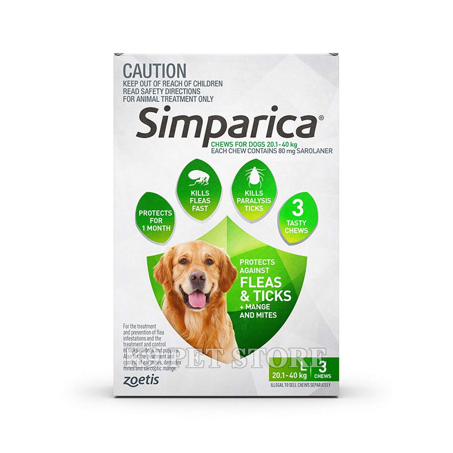 SIMPARICA NGỪA VE, BỌ CHÉT