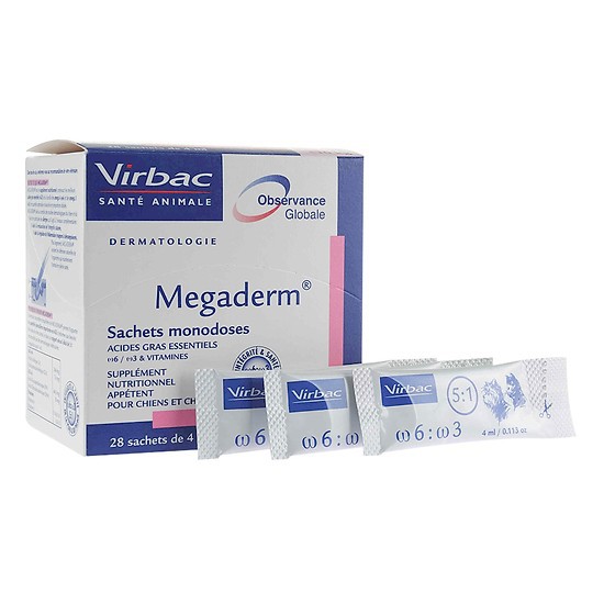 VIRBAC MEGADERM Thực Phẩm Chức Năng Giúp Mượt Da, Lông