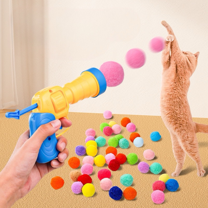 Đồ Chơi Súng Bắn Hạt Bông Chó Mèo