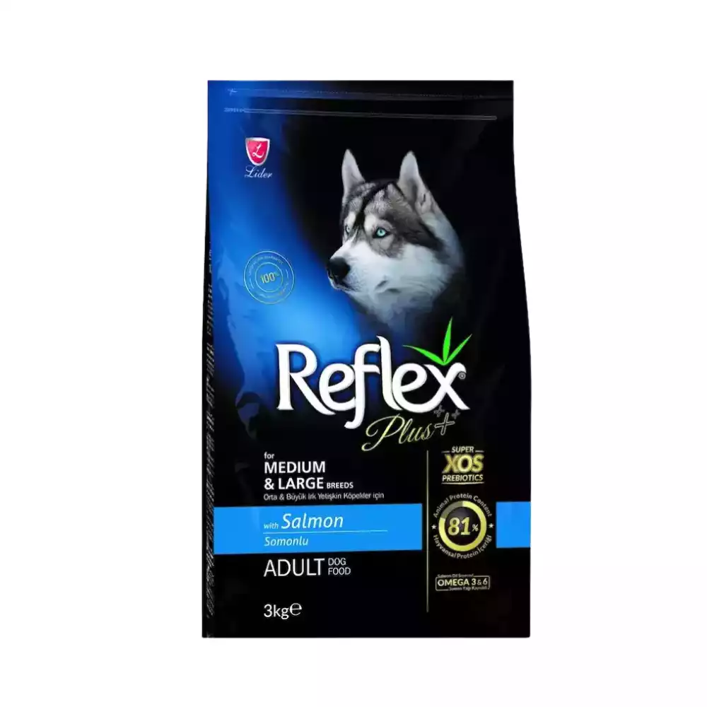  Reflex Plus Medium & Large Breed Adult Dog Food Salmon