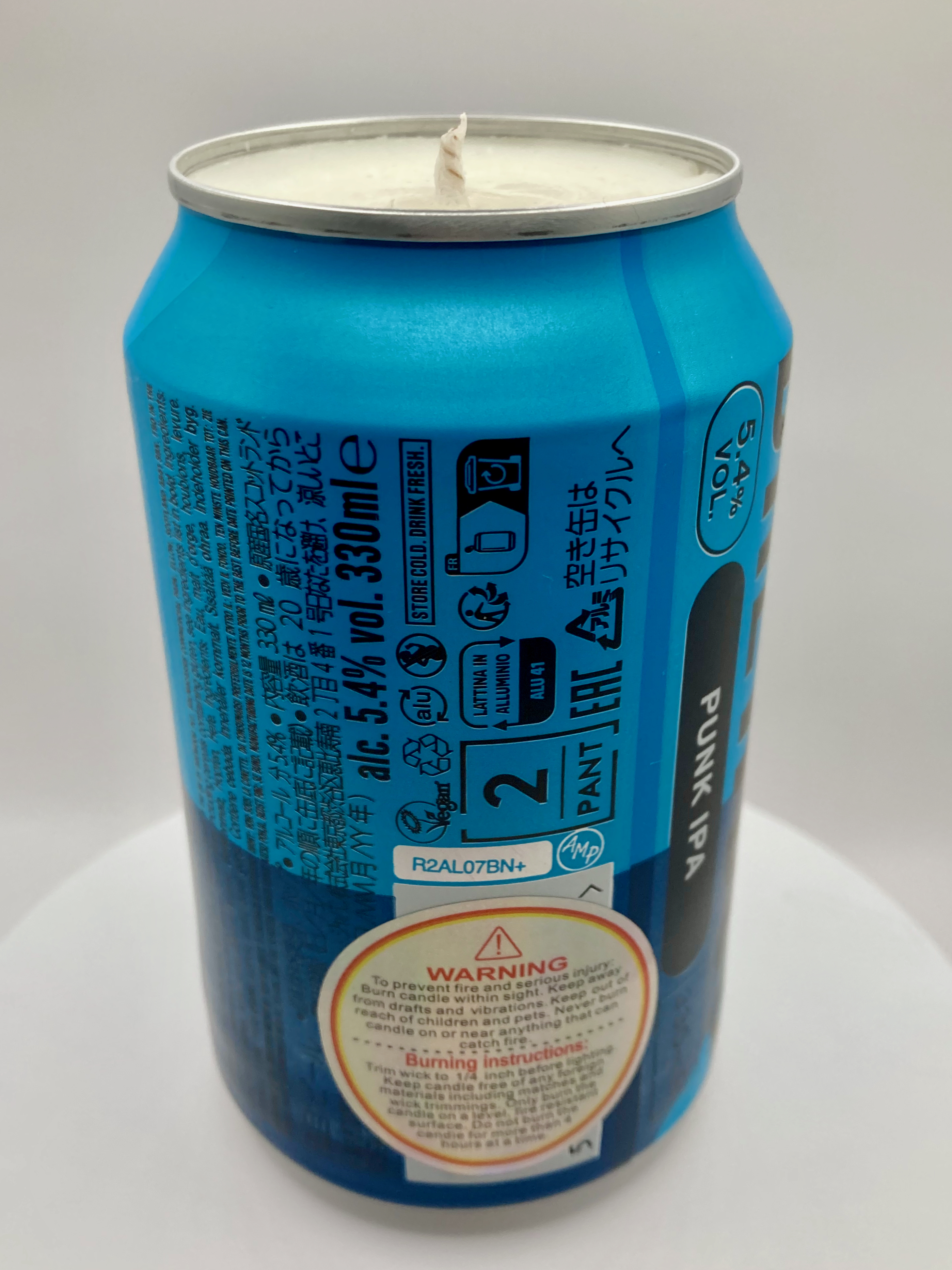 Brewdog Punk IPA – Hand-Poured Vegan Soy Candle, Eco-Friendly, Unique Valentine’s Day Gift for Soda Lovers & Couples