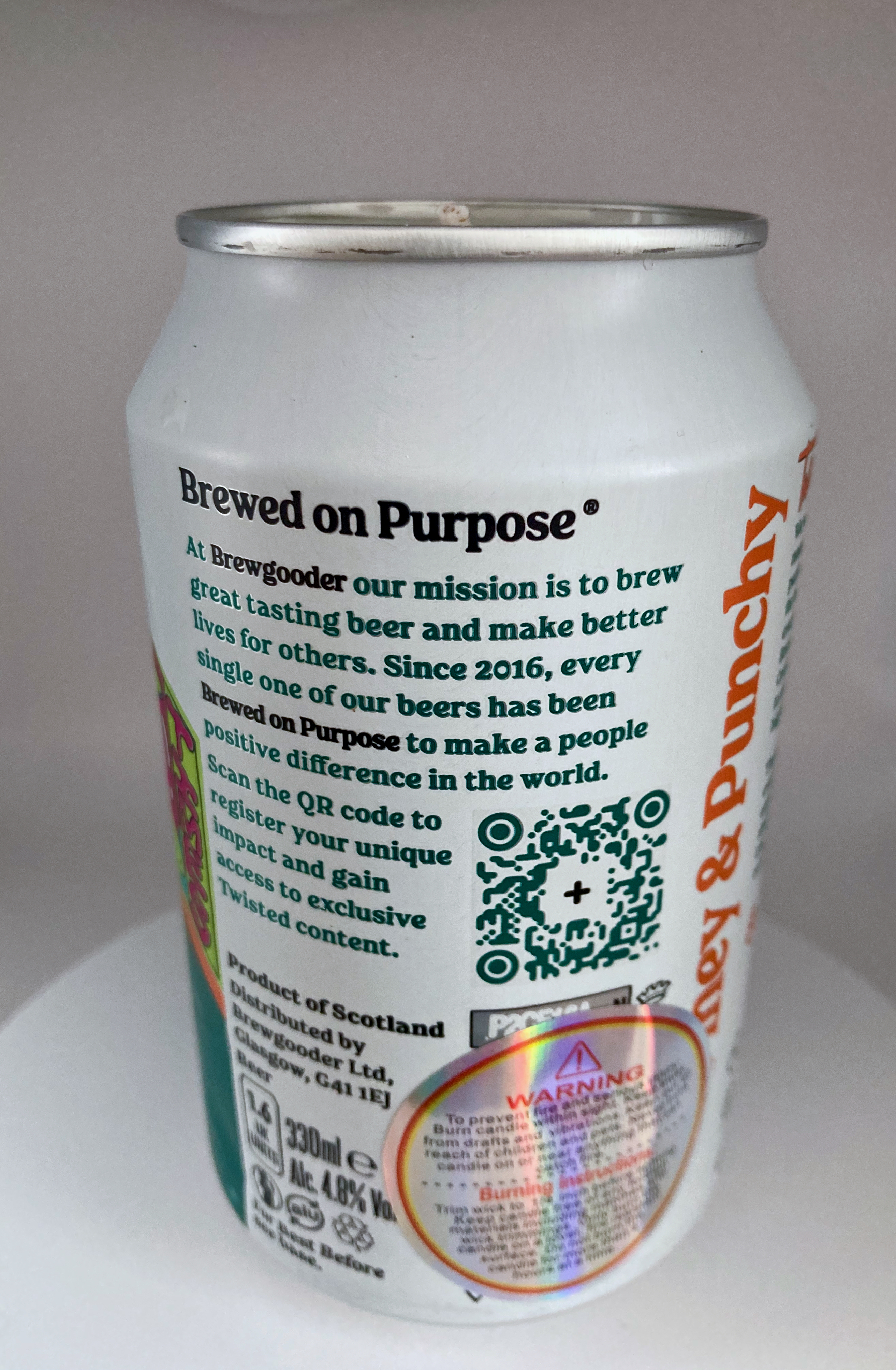 Brewgooder Twisted IPA – Hand Poured Vegan Soy Candle, Eco-Friendly, Perfect Gift for Beer Lovers & Christmas/Secret Santa