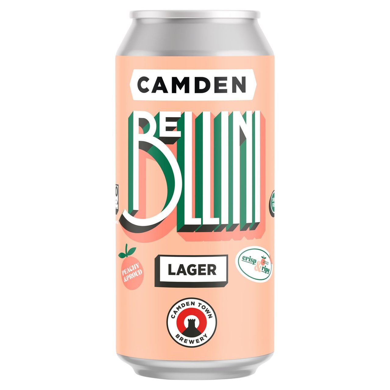 Camden Bellini Lager – Hand Poured Vegan Soy Candle, Eco-Friendly, Perfect Gift for Beer Lovers & Christmas/Secret Santa