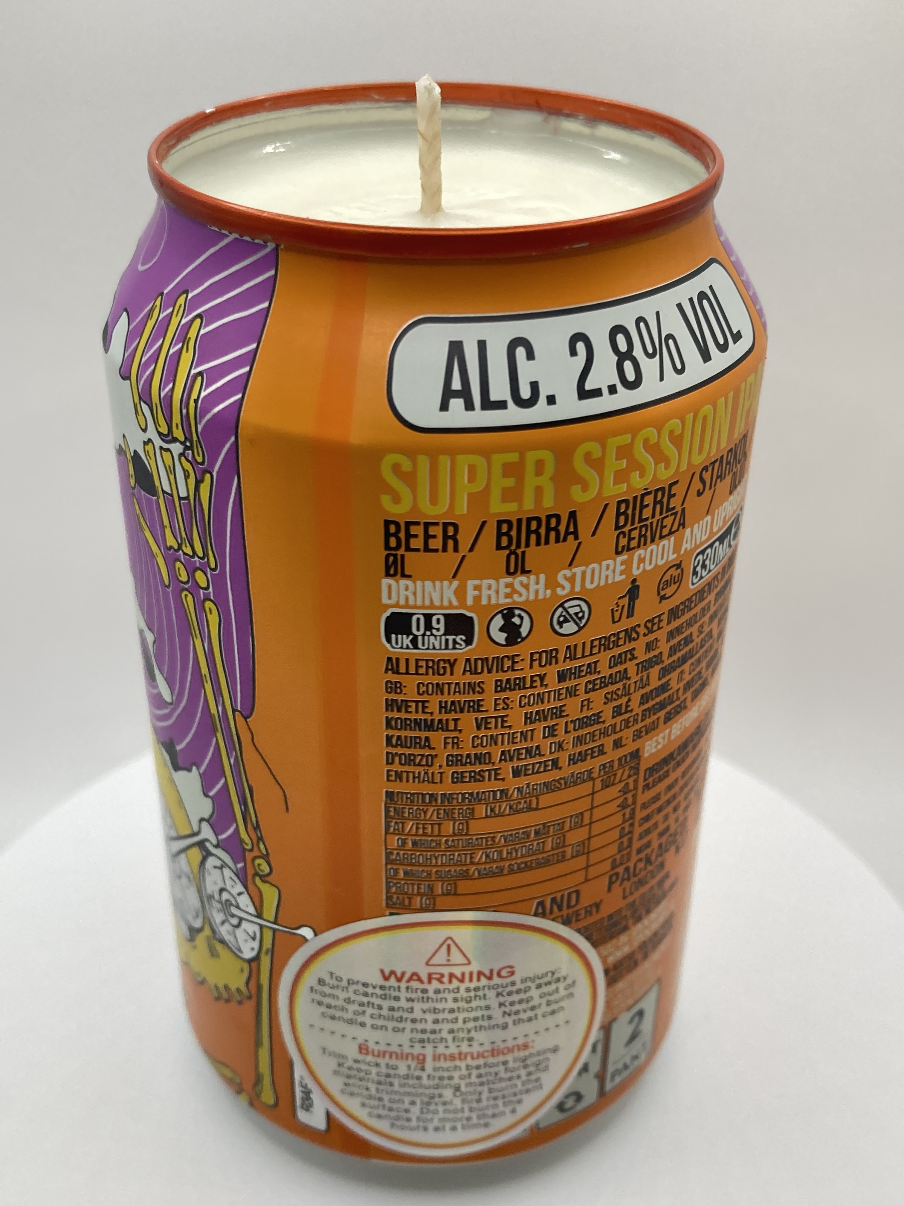 Beavertown Satellite IPA – Hand Poured Vegan Soy Candle, Eco-Friendly, Perfect Gift for Beer Lovers & Christmas/Secret Santa