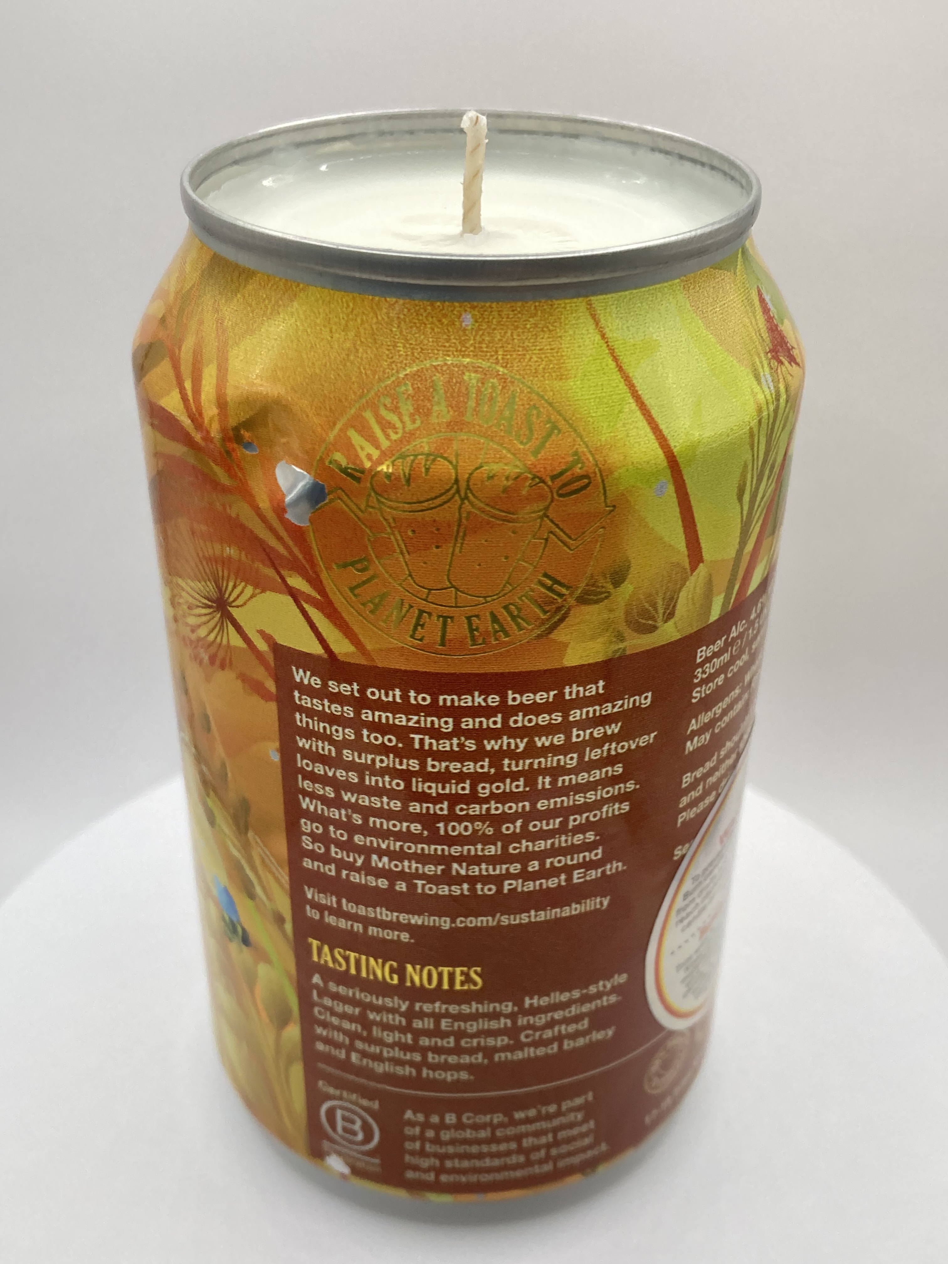 Limited Edition Toast Brewing Rise Up Can-dle - Hand Poured Vegan Soy Candle, Eco-Friendly, Ideal Christmas/Secret Santa Gift