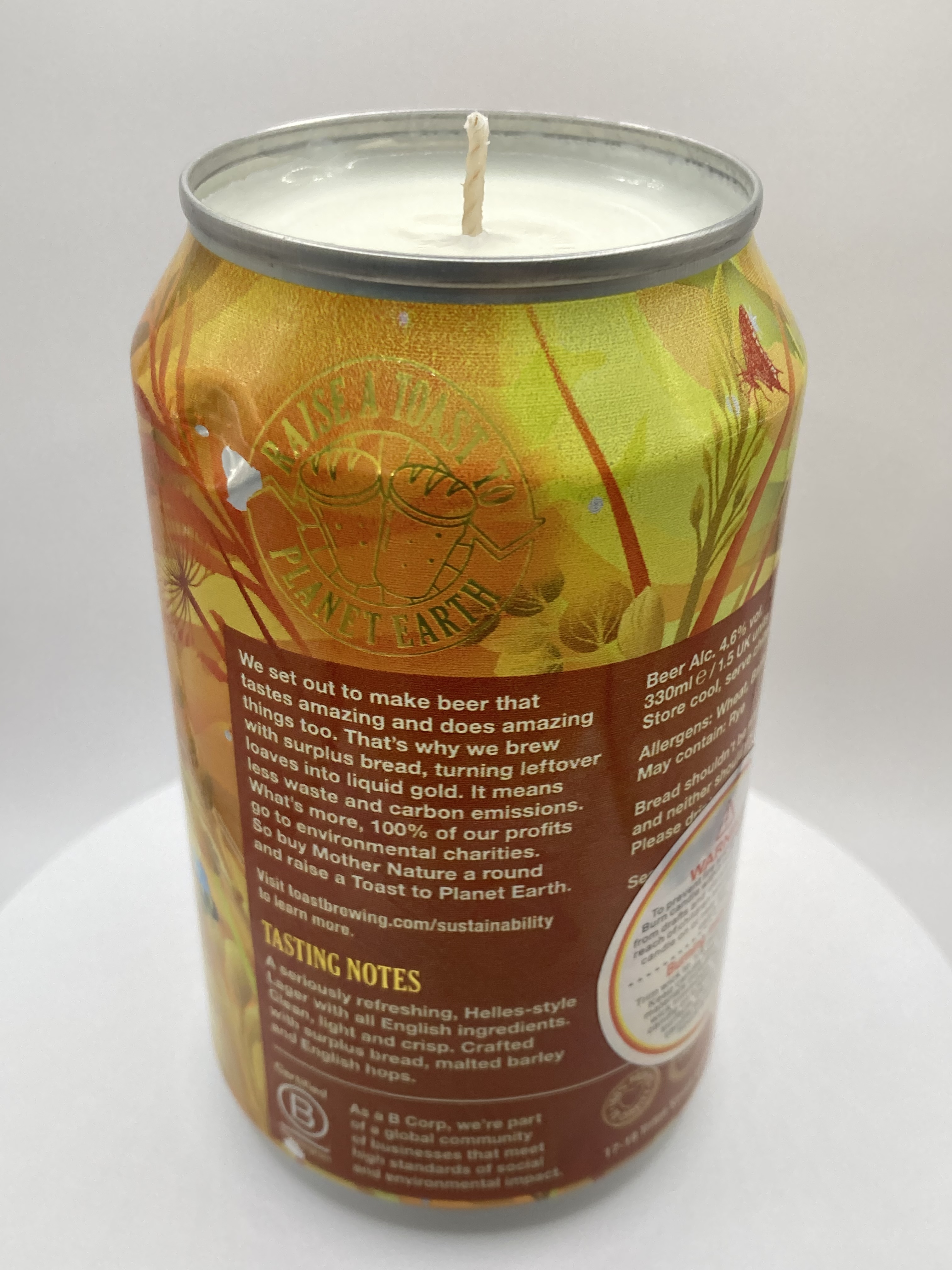 Limited Edition Toast Brewing Rise Up Can-dle - Hand Poured Vegan Soy Candle, Eco-Friendly, Ideal Christmas/Secret Santa Gift