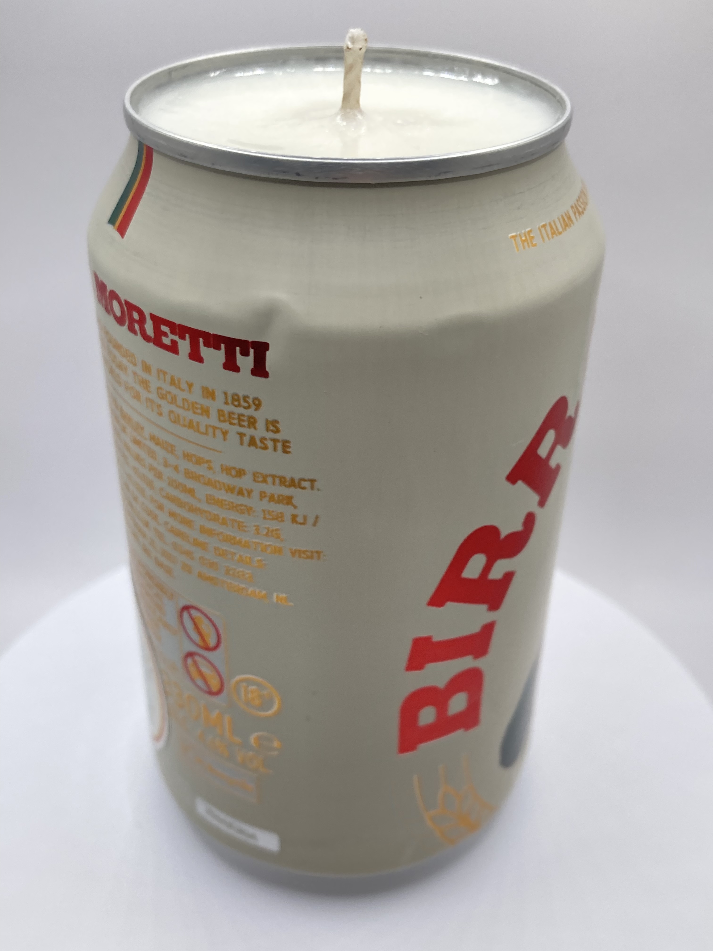Birra Moretti Premium Lager – Hand Poured Vegan Soy Candle, Eco-Friendly, Perfect Gift for Beer Lovers & Christmas/Secret Santa