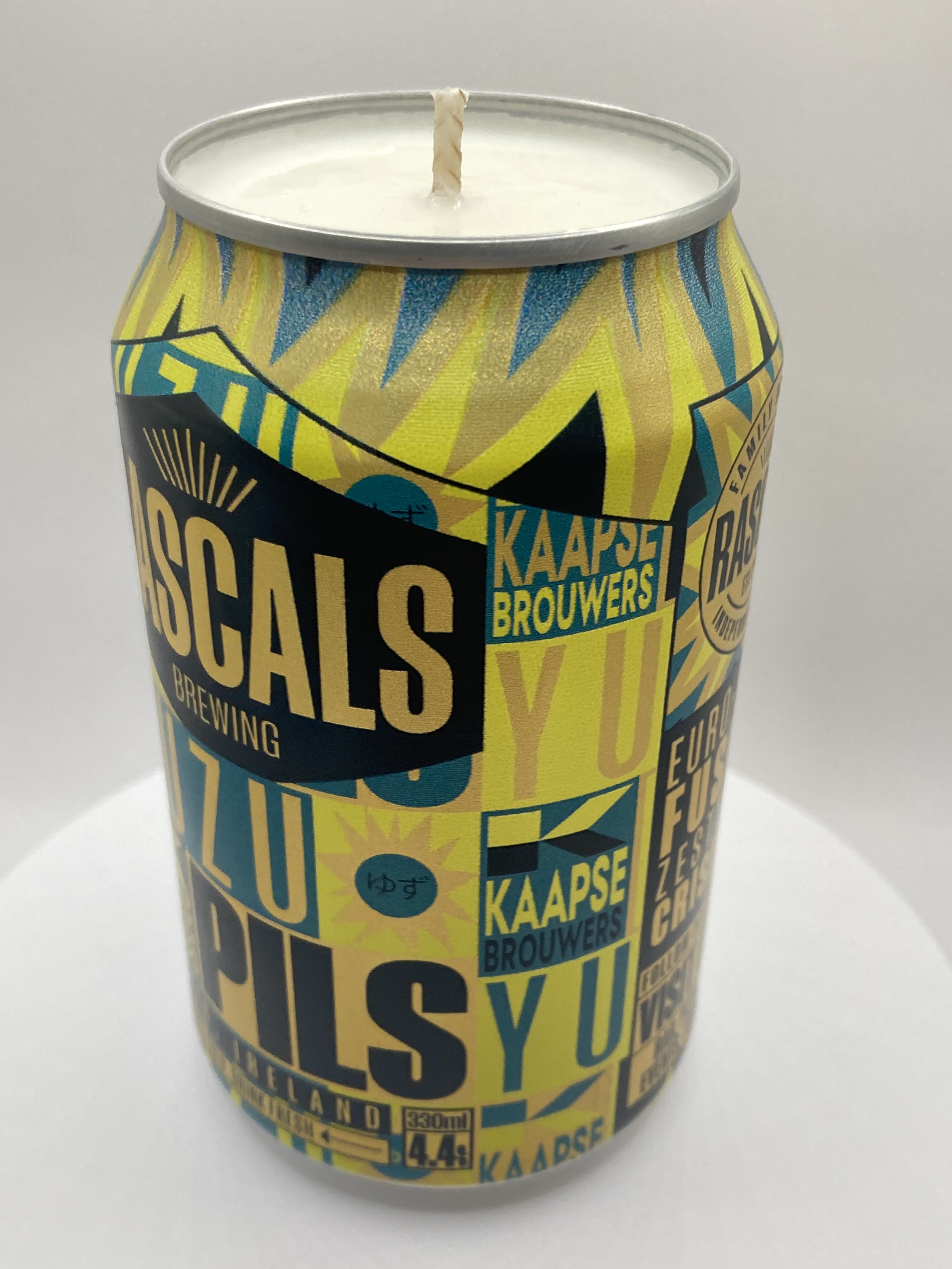 Limited Edition Rascals Brewing Yuzu Pils Can-dle - Hand Poured Vegan Soy Candle, Eco-Friendly, Ideal Christmas/Secret Santa Gift