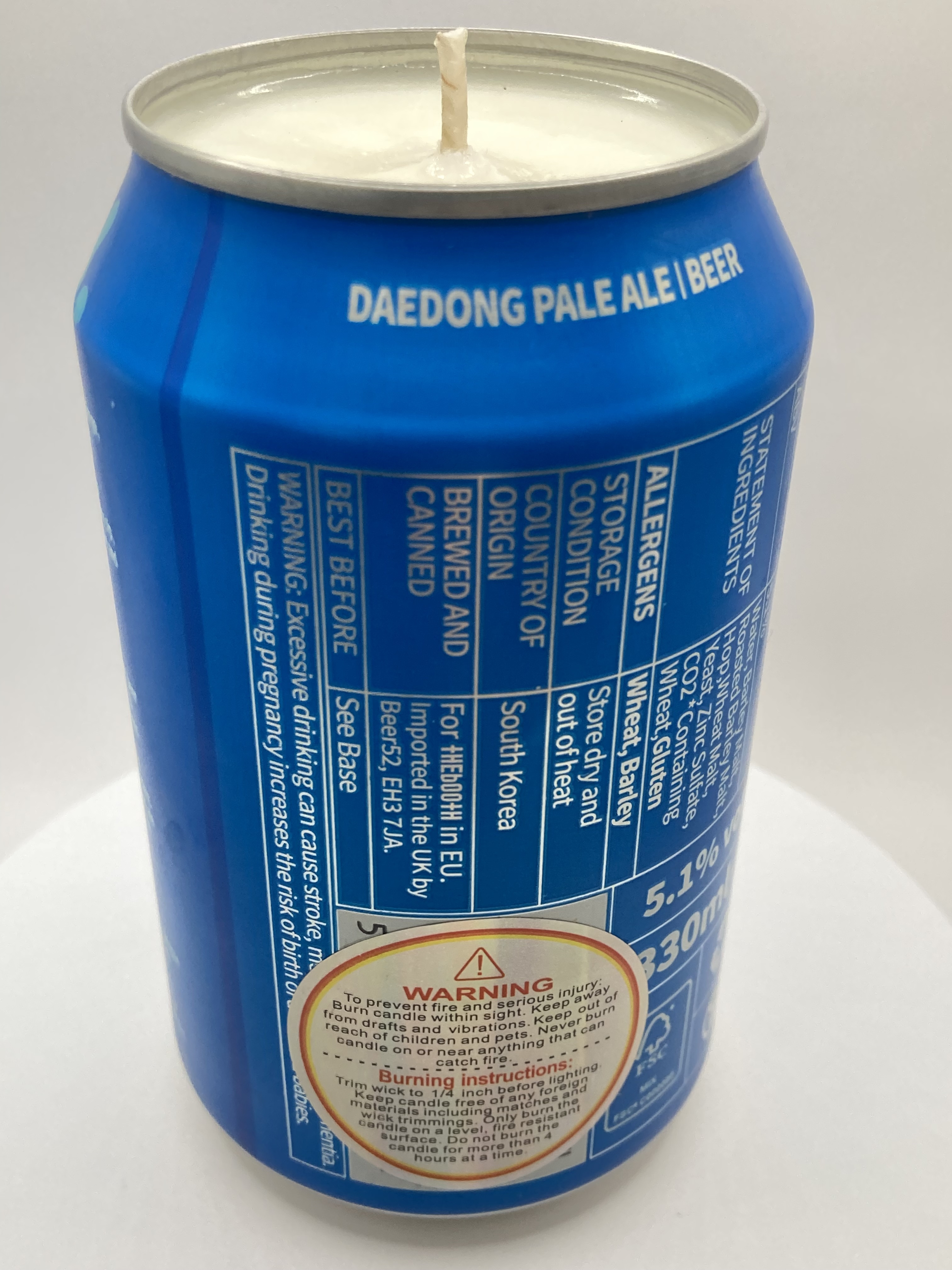 Limited Edition Daedong Pale Ale Can-dle - Hand Poured Vegan Soy Candle, Eco-Friendly, Ideal Christmas/Secret Santa Gift